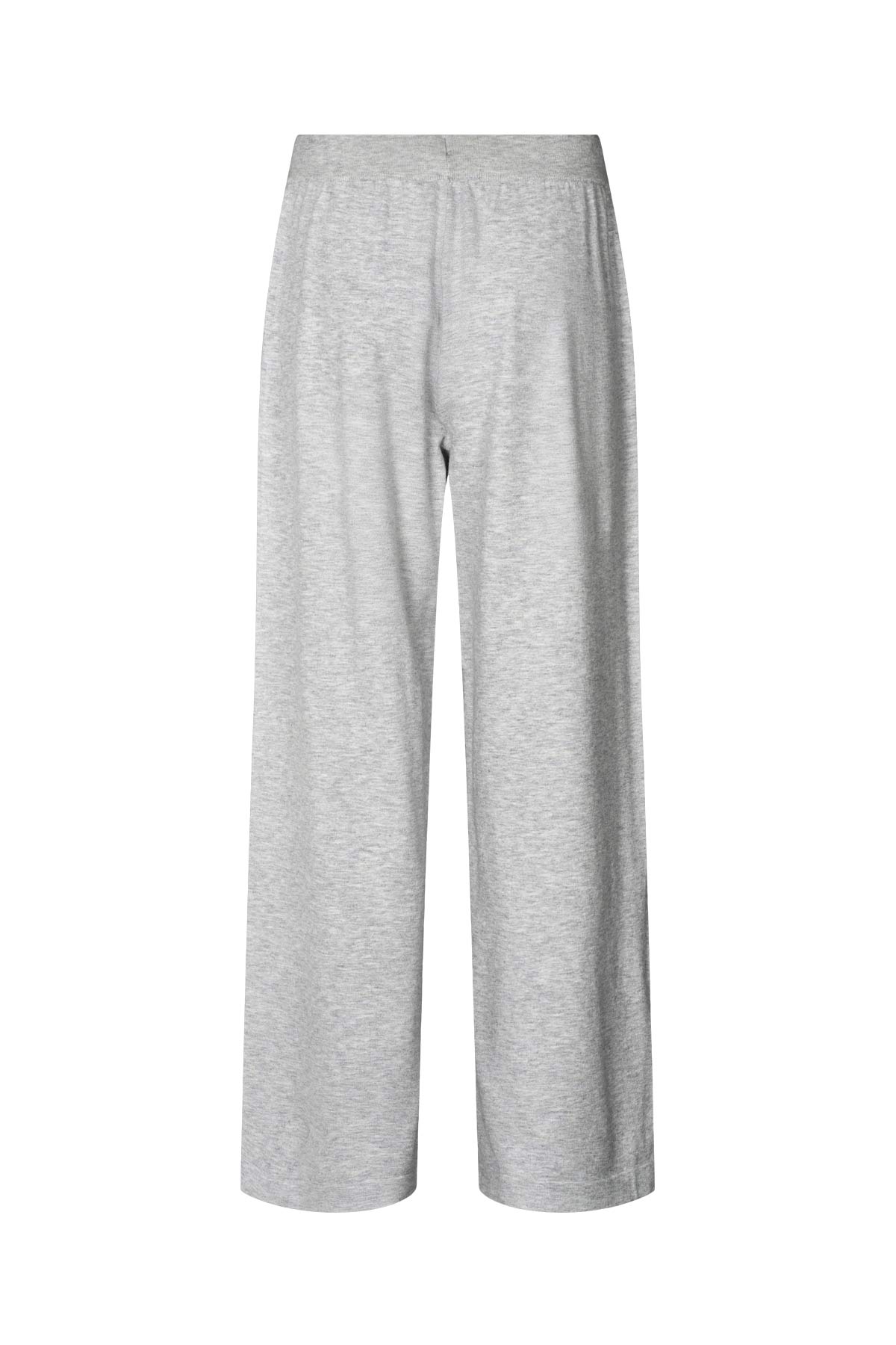 Filine - Knit lounge wide pants I Grey melange 5 - Rabens Saloner - DK