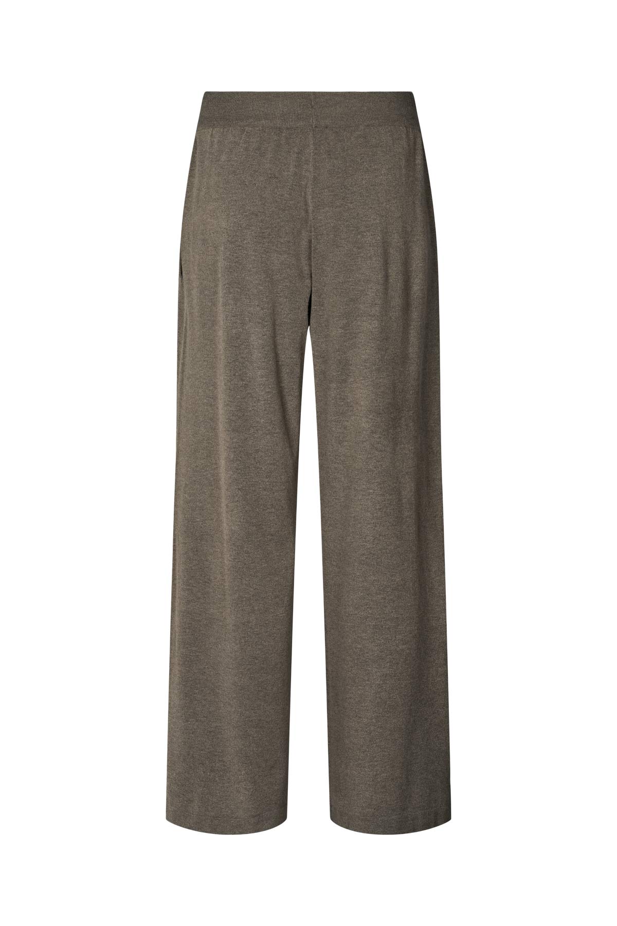 Filine - Knit lounge wide pants I Mole melange 5 - Rabens Saloner - DK