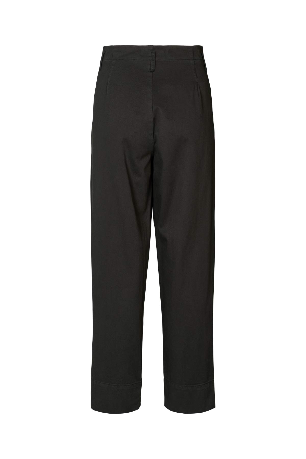 Raina - Canvas light pleat pant I Faded Black 7 - Rabens Saloner - DK