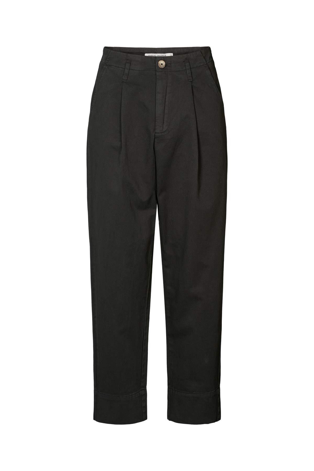 Raina - Canvas light pleat pant I Faded Black Faded Black XXS 1 - Rabens Saloner - DK