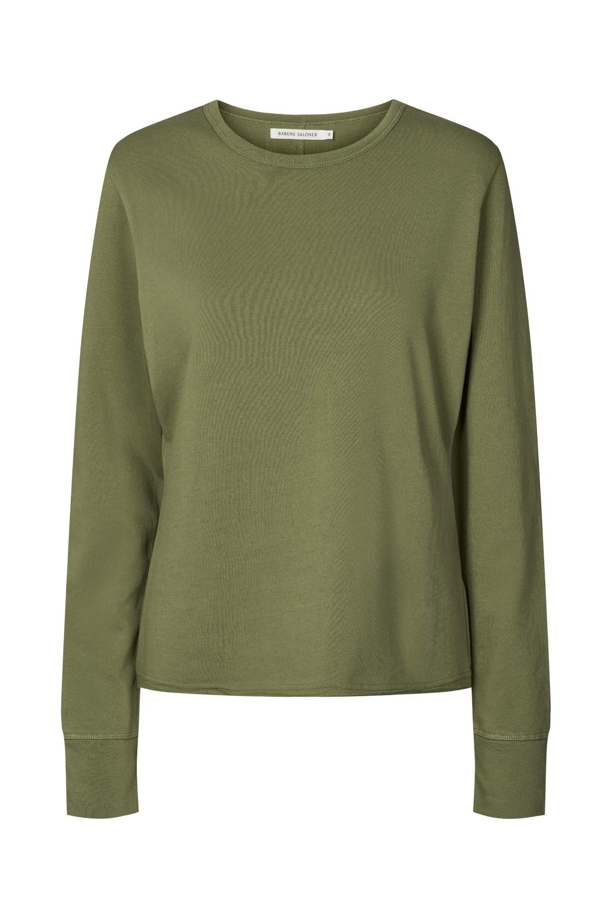 Hila - Light stretch crew neck top I Loden green Loden green XS 7 - Rabens Saloner - DK