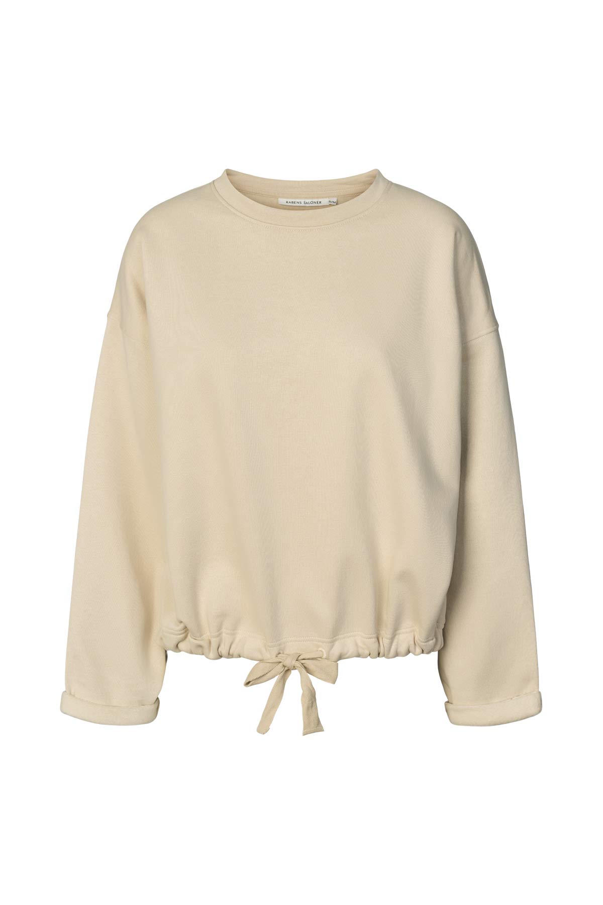 Sheela - Sweat drawstring top I Oyster 1 - Rabens Saloner - DK