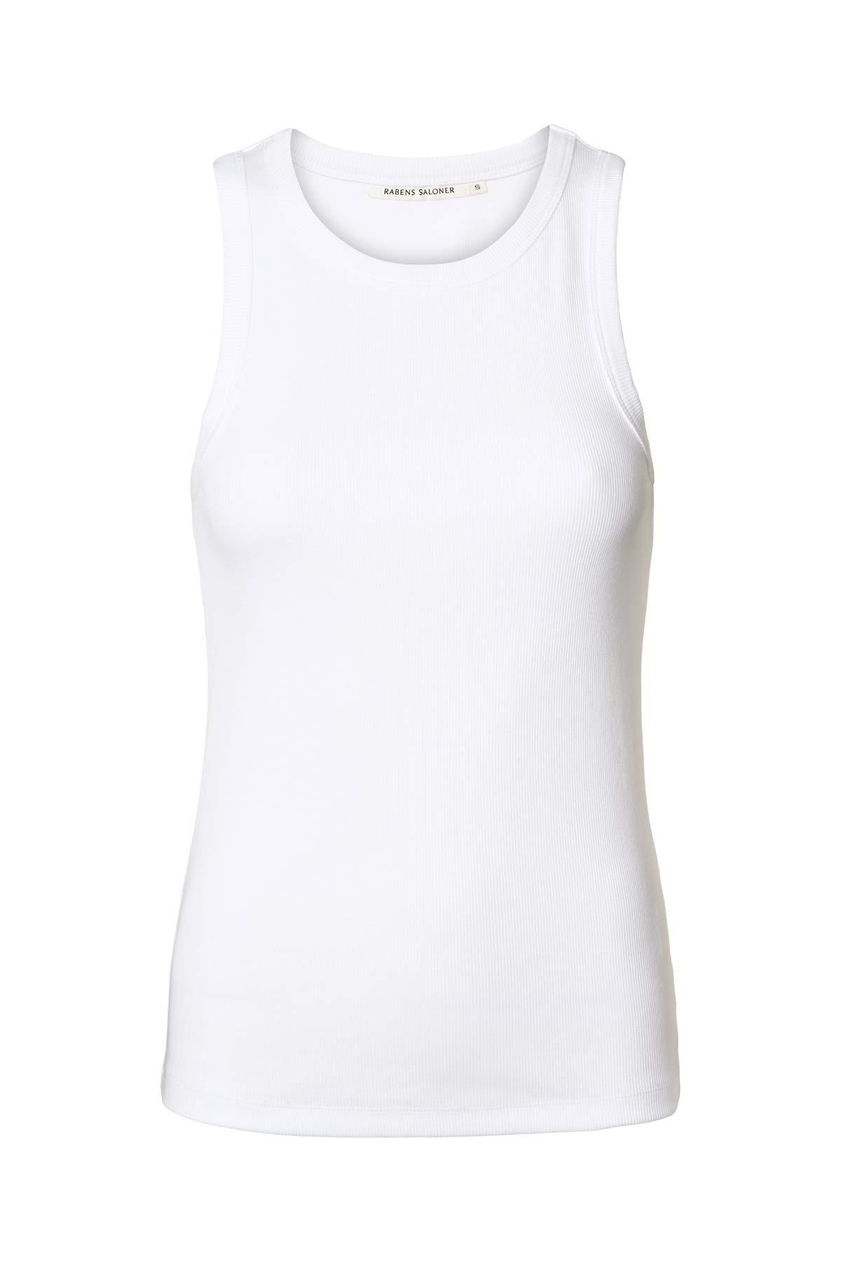 Nelle - Rib jersey tank I White 3 - Rabens Saloner - DK