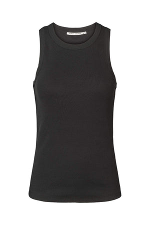 Nelle - Rib jersey tank I Black Black XS 4 - Rabens Saloner - DK