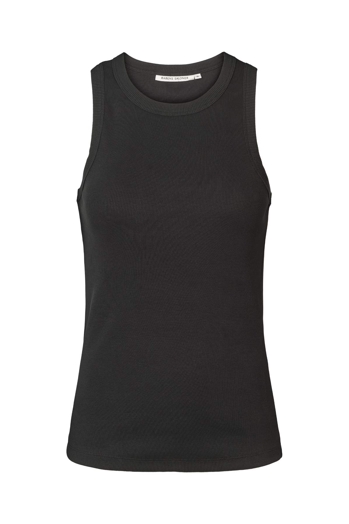 Nelle - Rib jersey tank I Black Black XS 1 - Rabens Saloner - DK