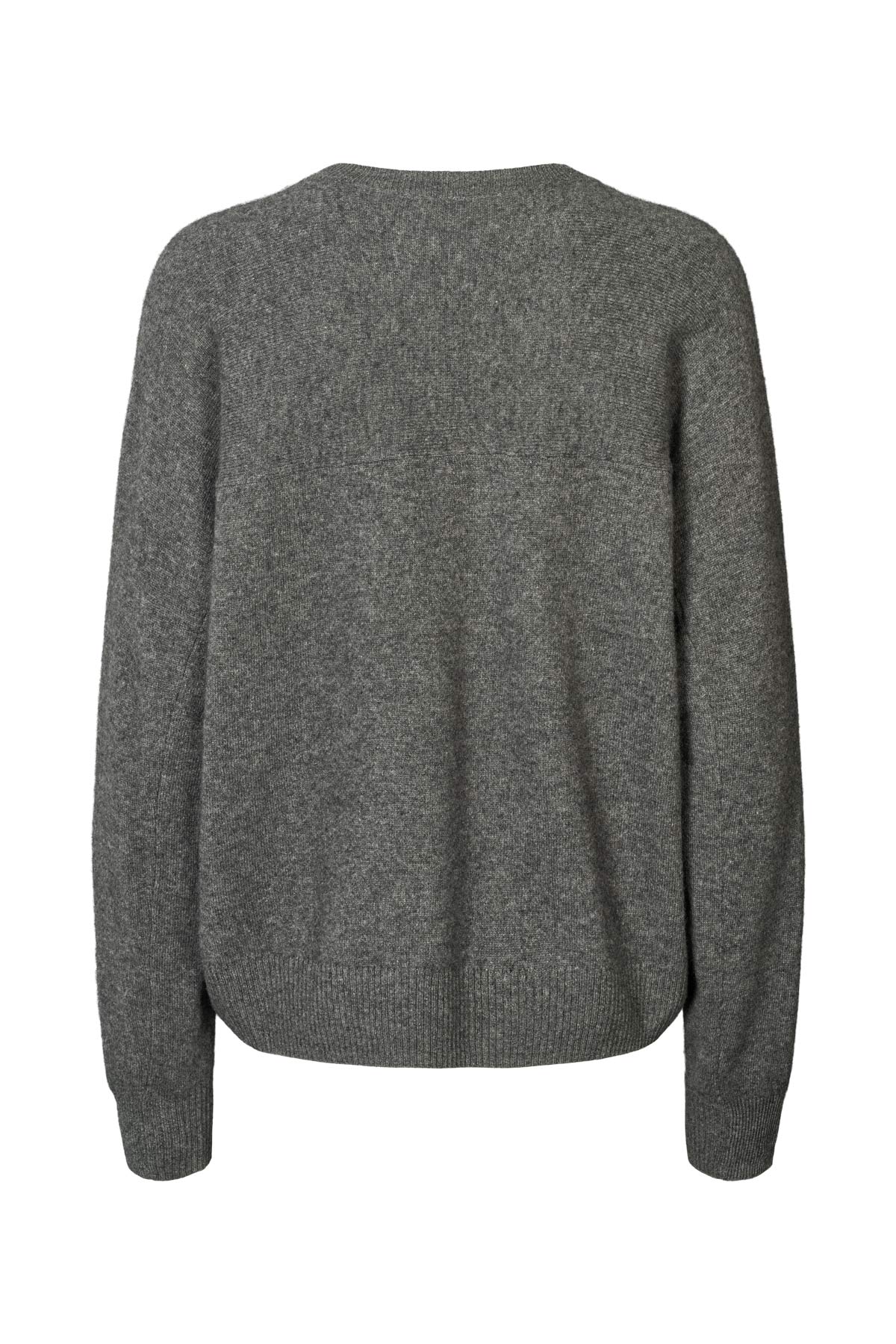Dalani - Woolcash boxy sweater I Dark grey melange 10 - Rabens Saloner - DK