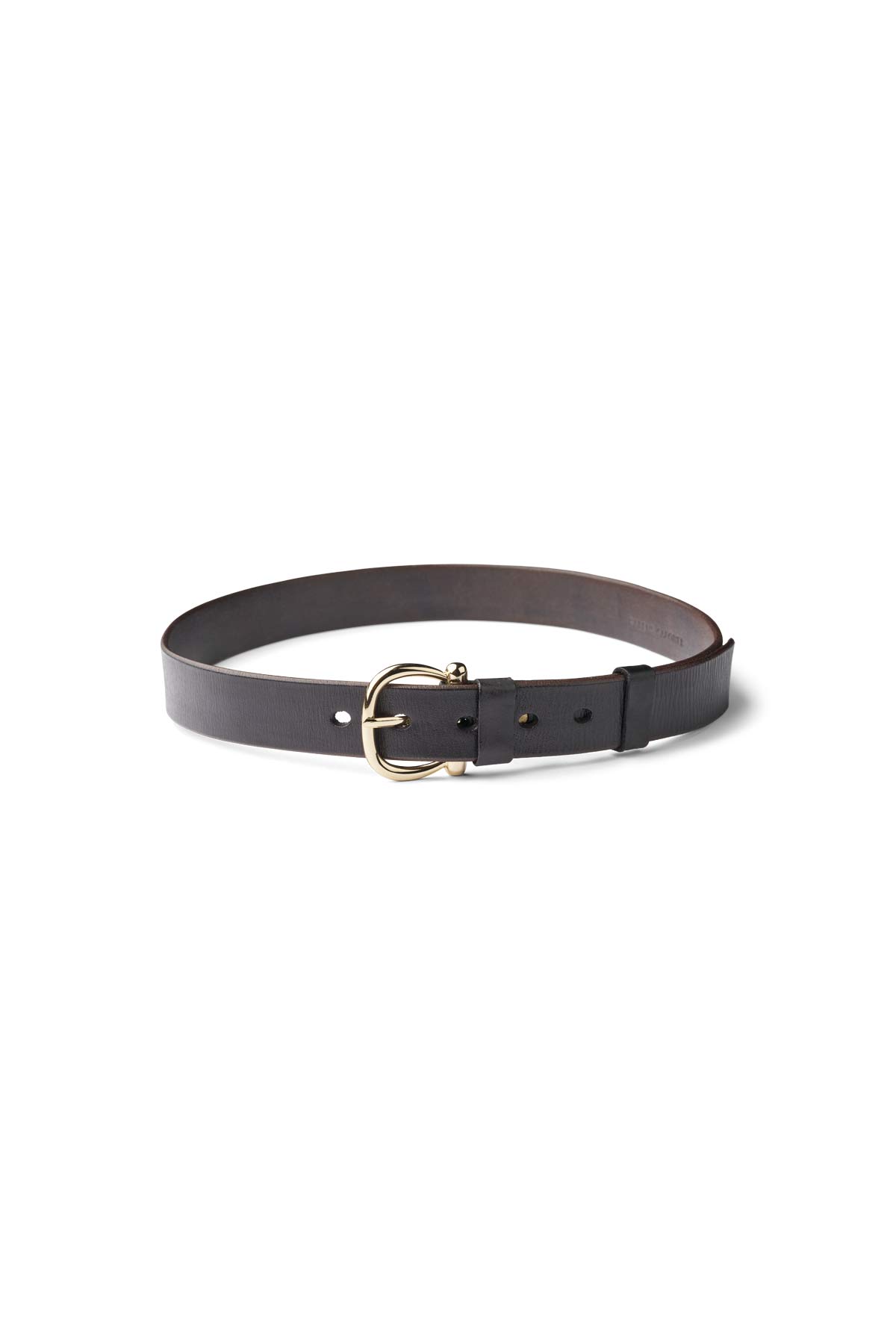 Leather slim belt - Gerly I Dark brown Dark brown 65 1 - Rabens Saloner - DK