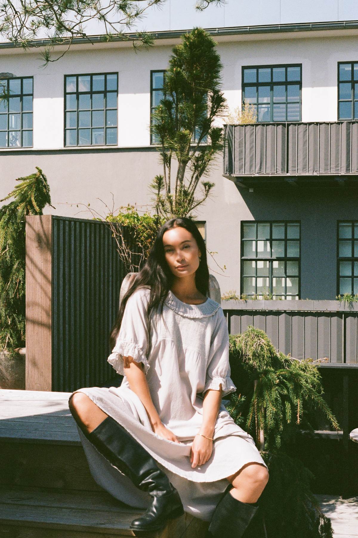 Dorothea - Cotton long angel dress I Sandy 4 - Rabens Saloner - DK