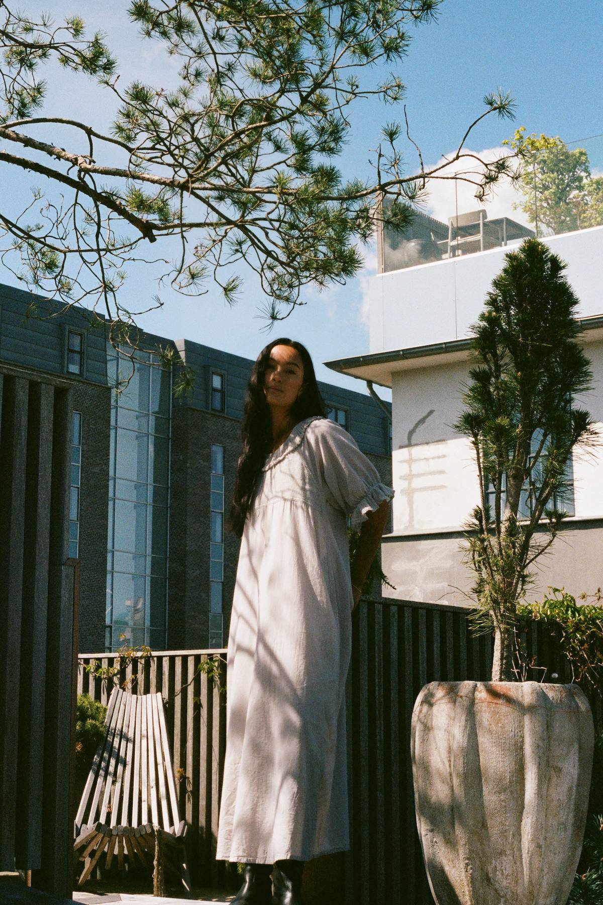 Dorothea - Cotton long angel dress I Sandy 5 - Rabens Saloner - DK