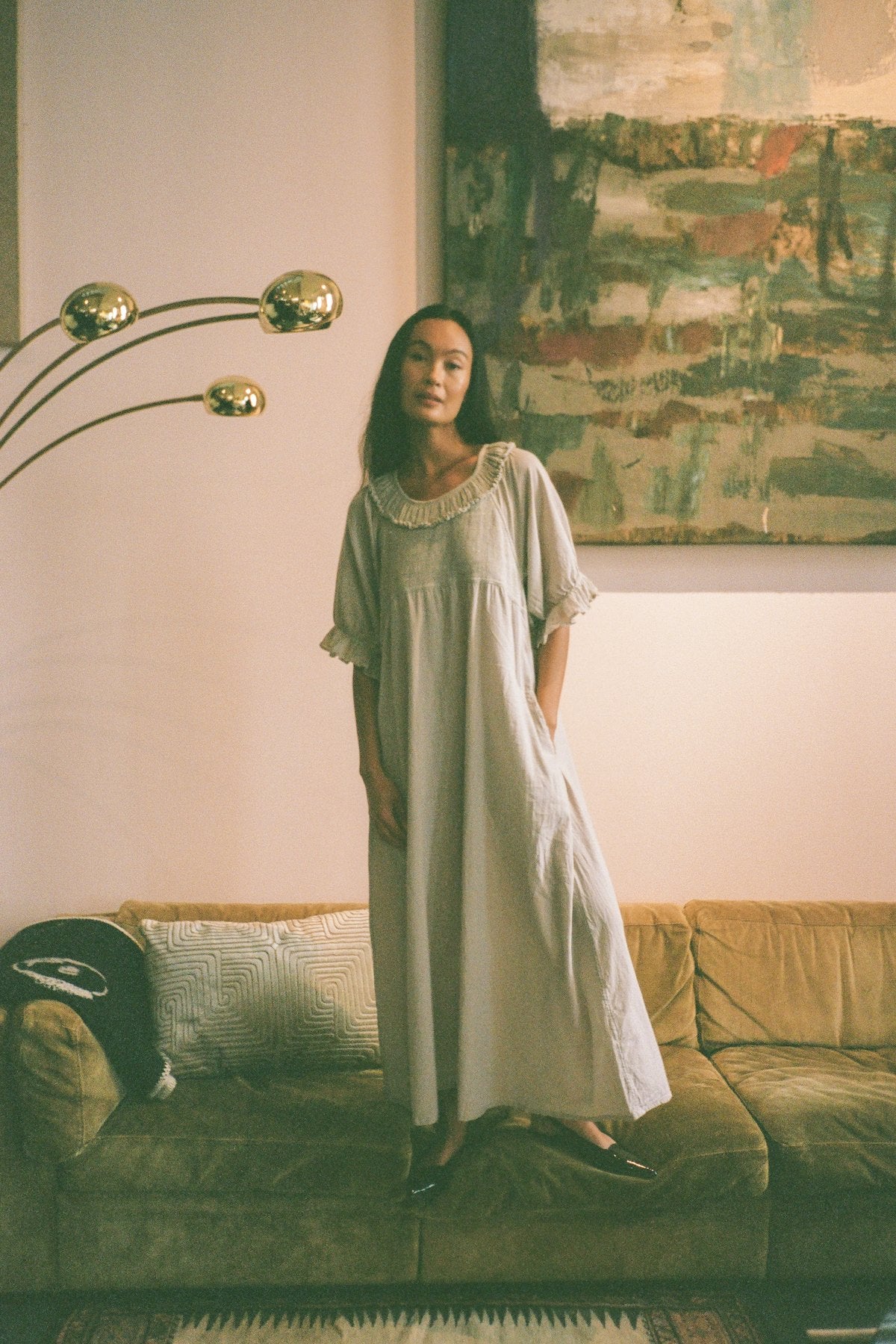 Dorothea - Cotton long angel dress I Sandy 6 - Rabens Saloner - DK