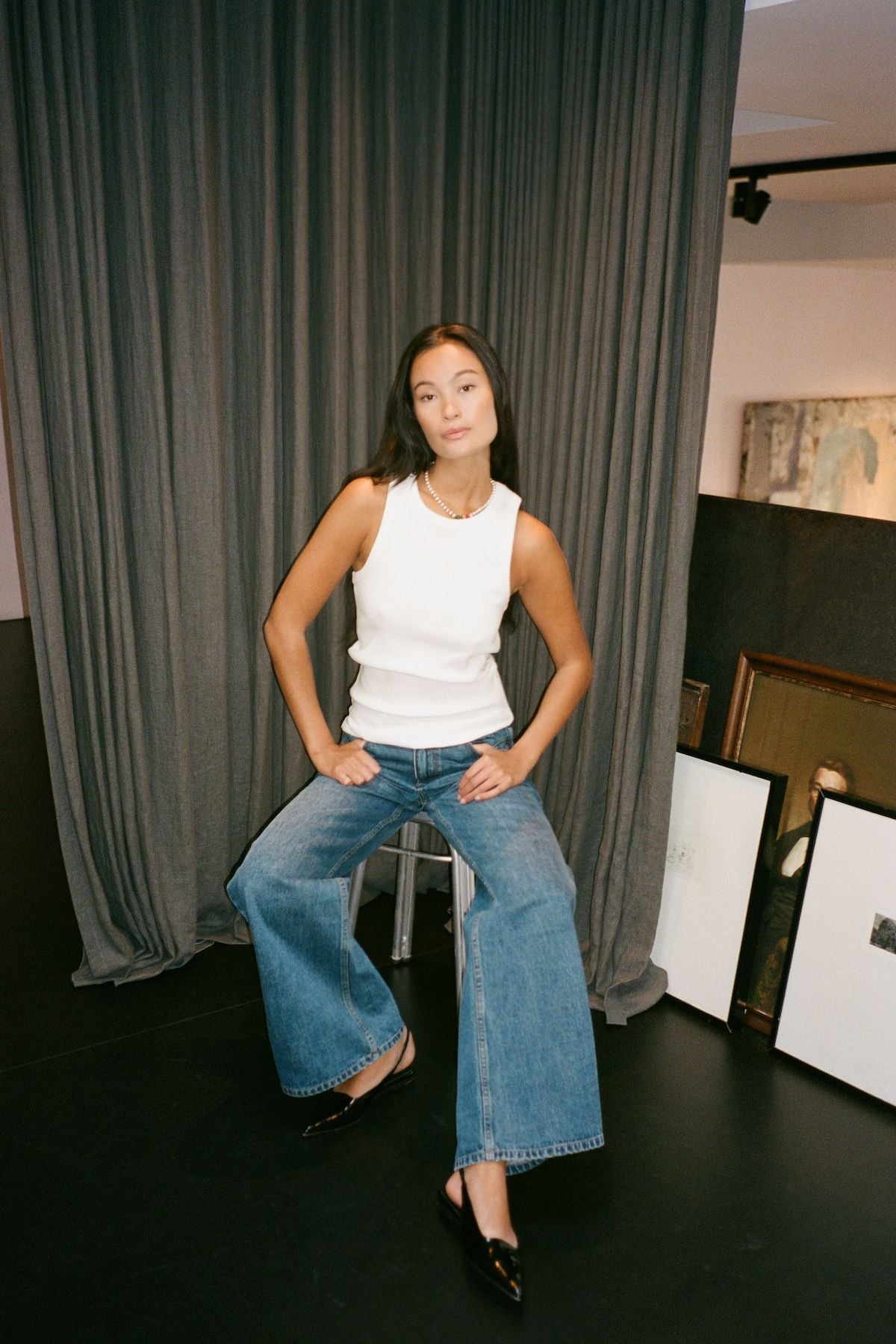 Nelle - Rib jersey tank I White 1 - Rabens Saloner - DK