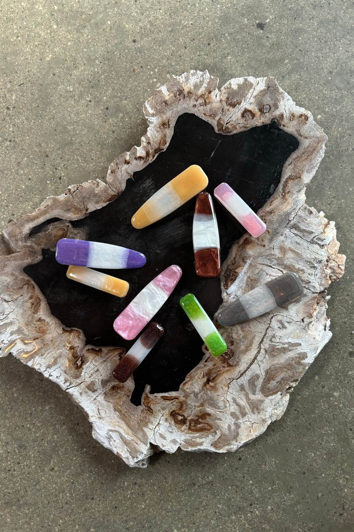 Hair Clip Mini - Zia I Light Pink Stripe 2 - Rabens Saloner - DK