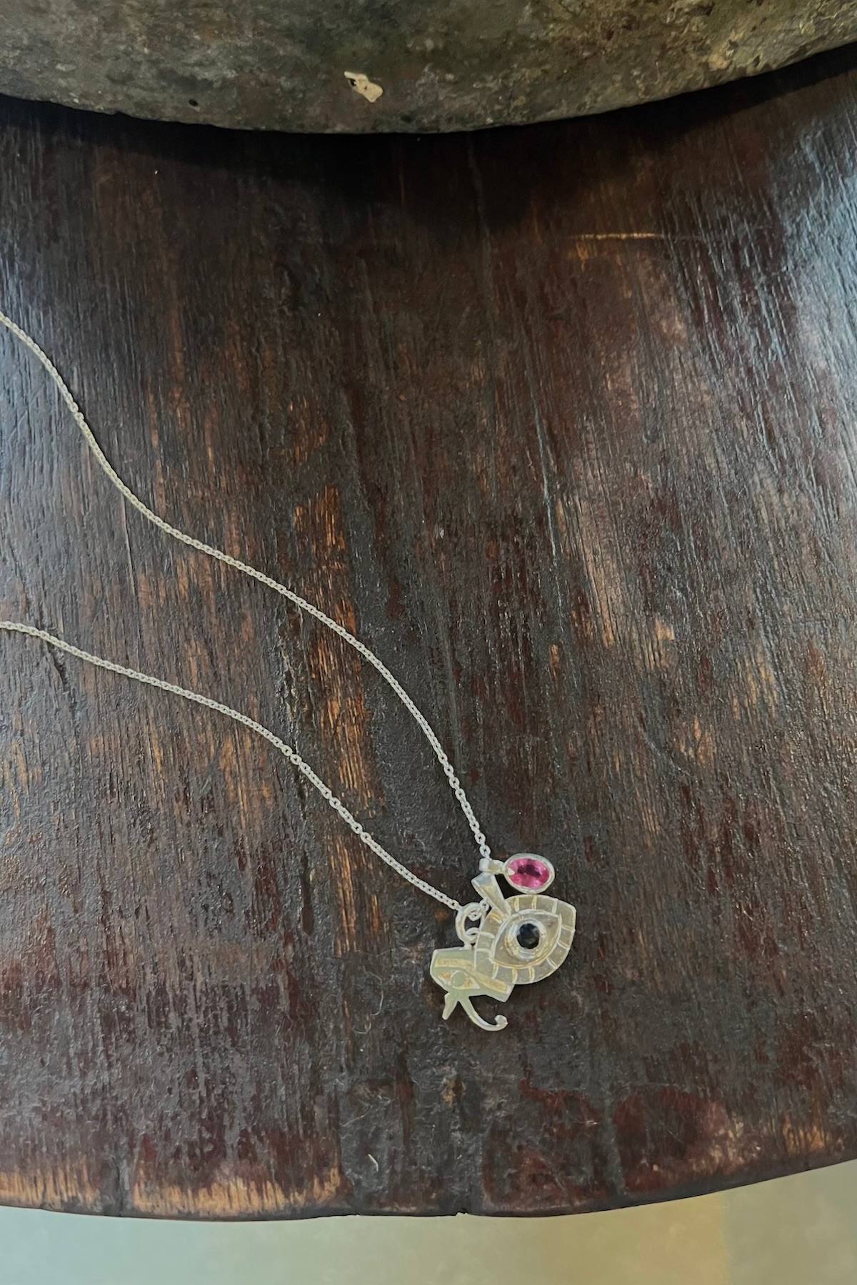 Nafsu - Silver chain w/eye charms I Silver 2 - Rabens Saloner - DK