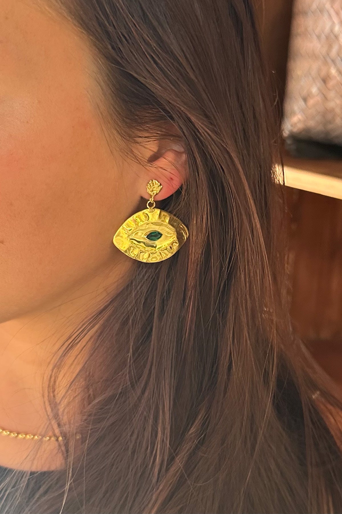 Giant Eye Earring - Nafsu I Gold 2 - Rabens Saloner - DK