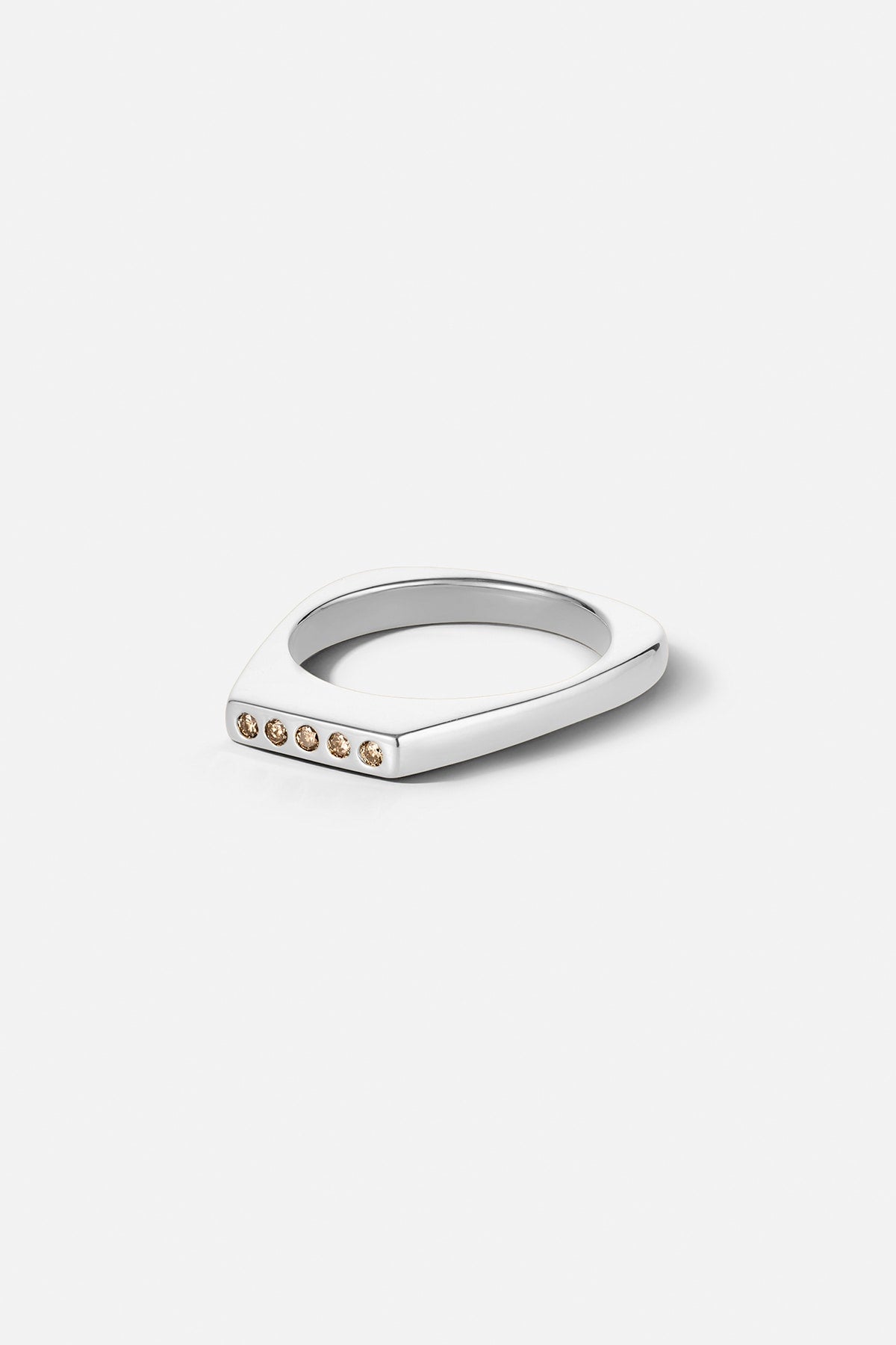 Diamond ring small - Rabens Momento I Silver w/ Champagne diamond Silver w/ Champagne diamond 46 4 - Rabens Saloner - DK