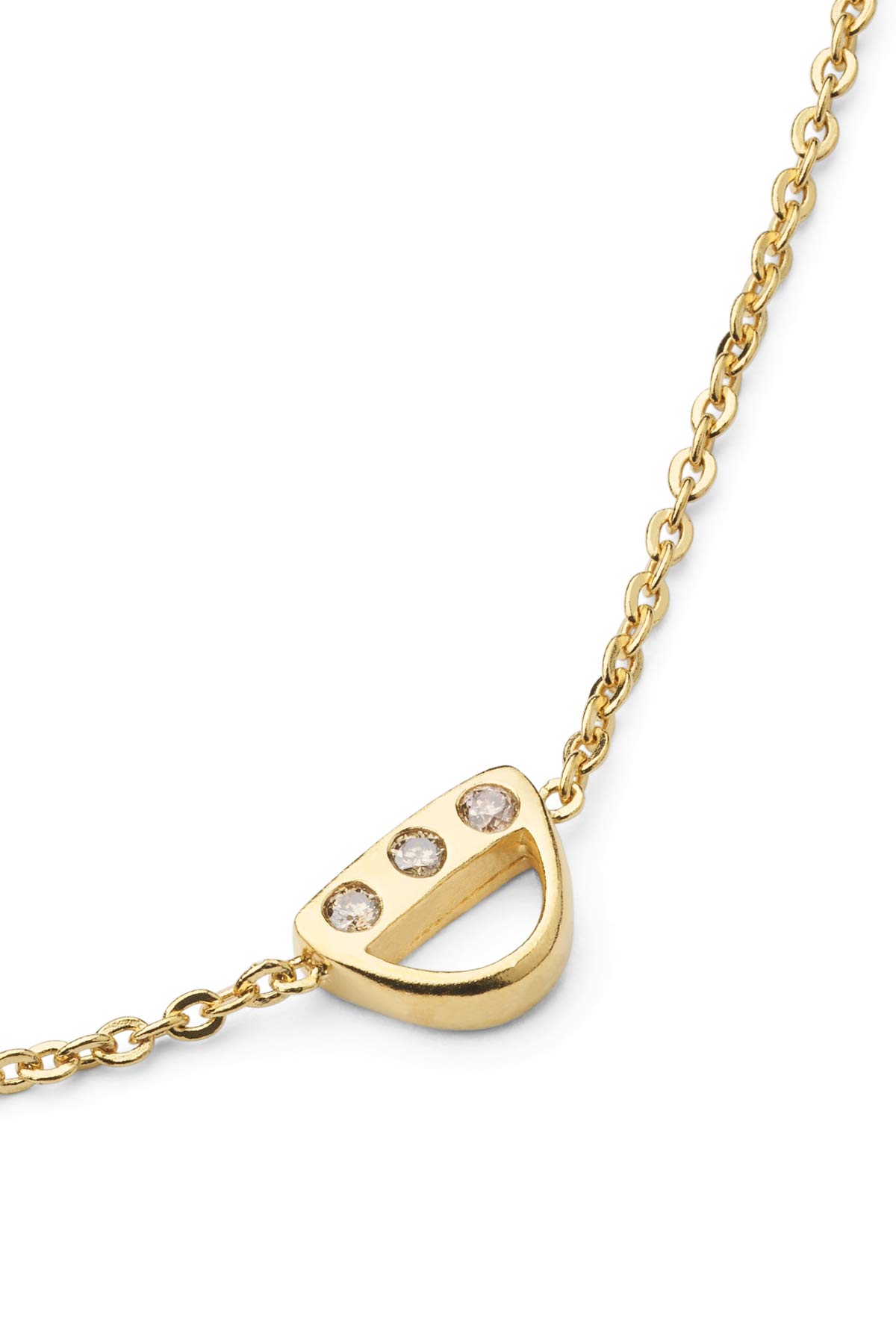 Diamond letter necklace - Rabens Momento I Gold w/ Champaign diamond Gold w/ Champaign diamond D 13 - Rabens Saloner - DK