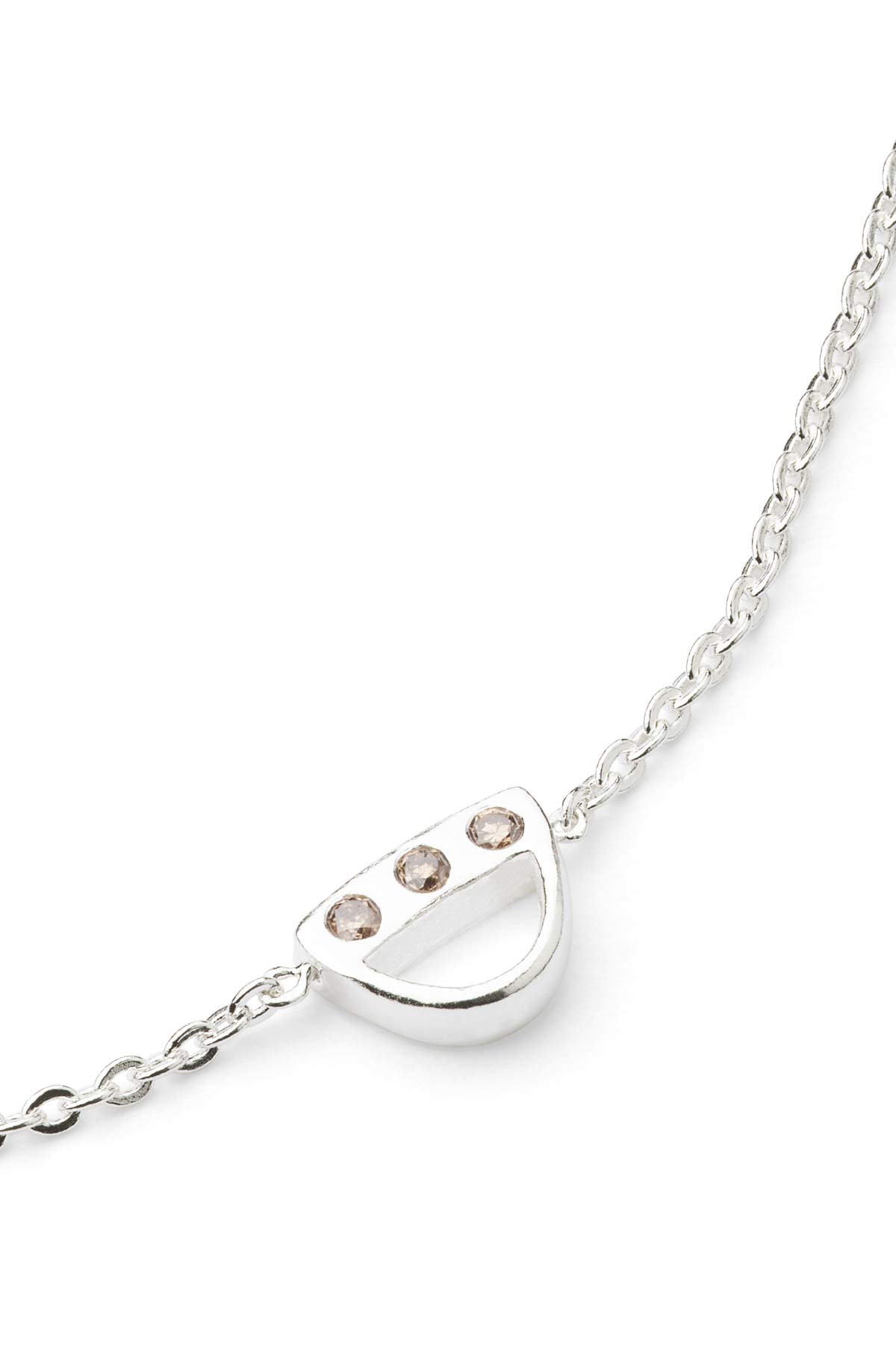 Diamond letter necklace - Rabens Momento I Silver w/ Champaign diamond Silver w/ Champaign diamond D 14 - Rabens Saloner - DK