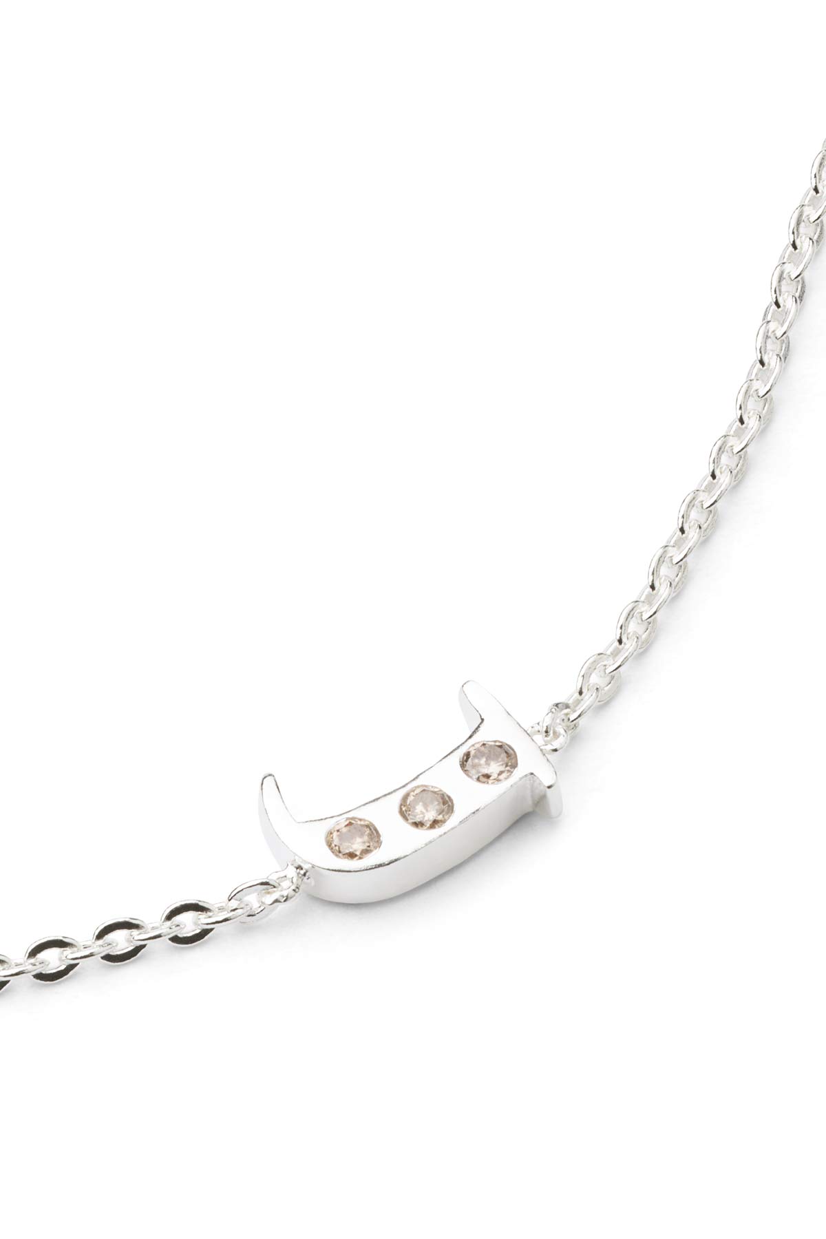 Diamond letter necklace - Rabens Momento I Silver w/ Champaign diamond