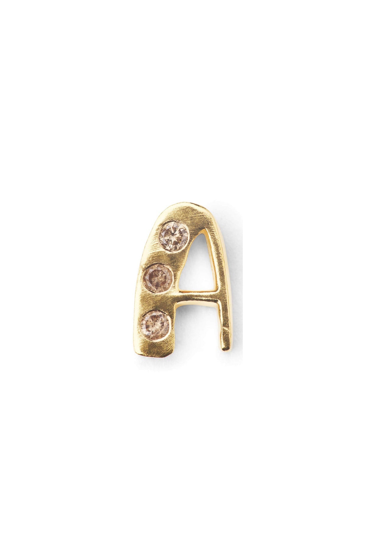 Diamond letter ear stud - Rabens Momento I Gold w/ Champaign diamond Gold w/ Champaign diamond A 5 - Rabens Saloner - DK