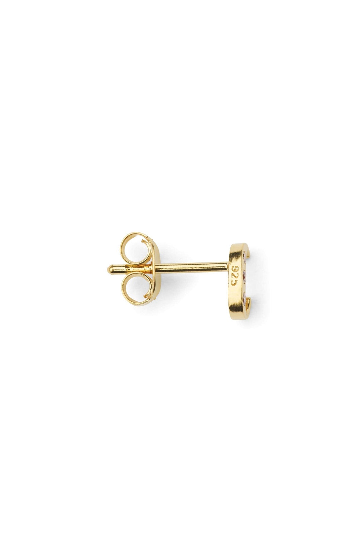Diamond letter ear stud - Rabens Momento I Gold w/ Champaign diamond 10 - Rabens Saloner - DK