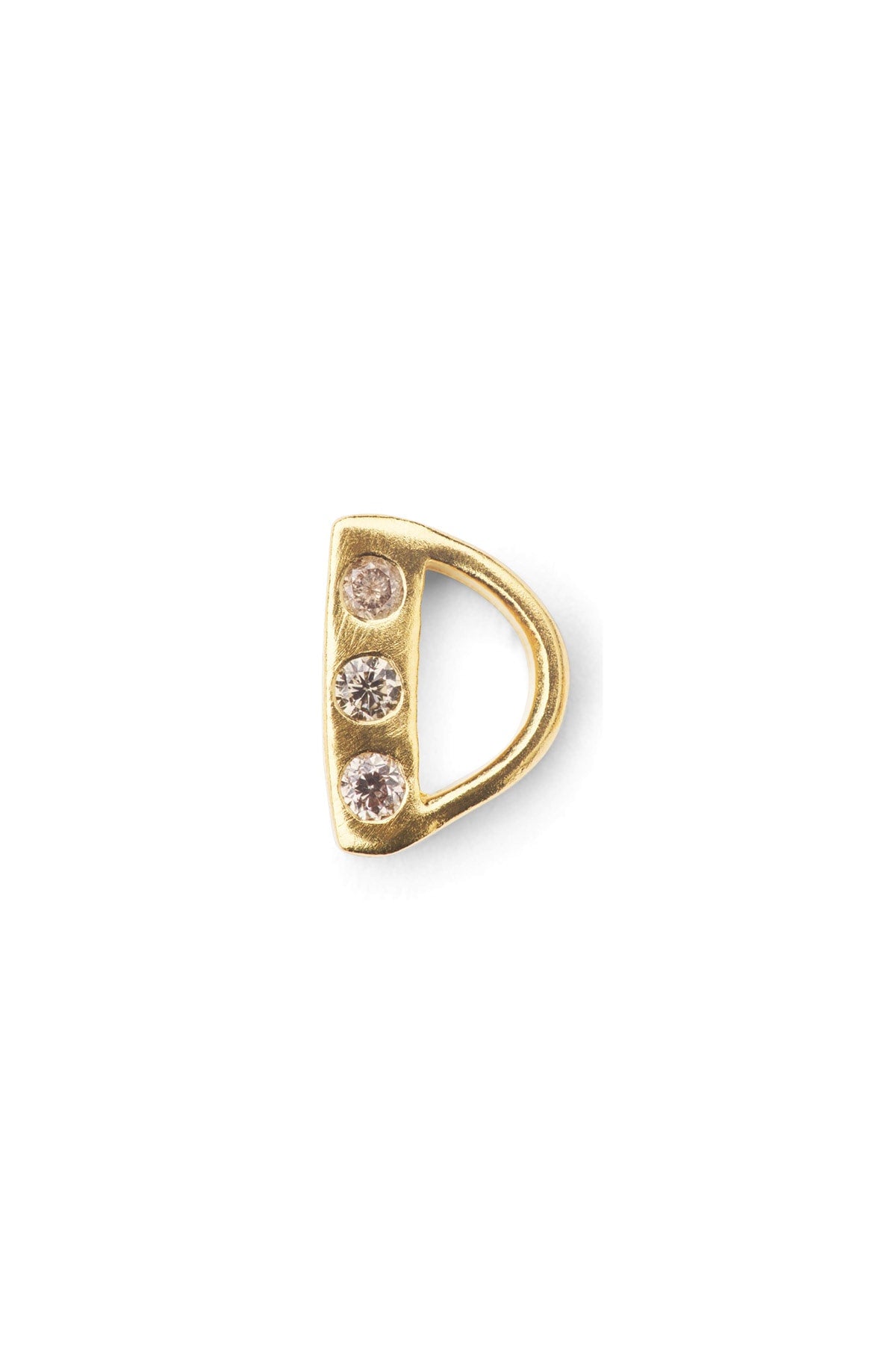 Diamond letter ear stud - Rabens Momento I Gold w/ Champaign diamond Gold w/ Champaign diamond D 11 - Rabens Saloner - DK