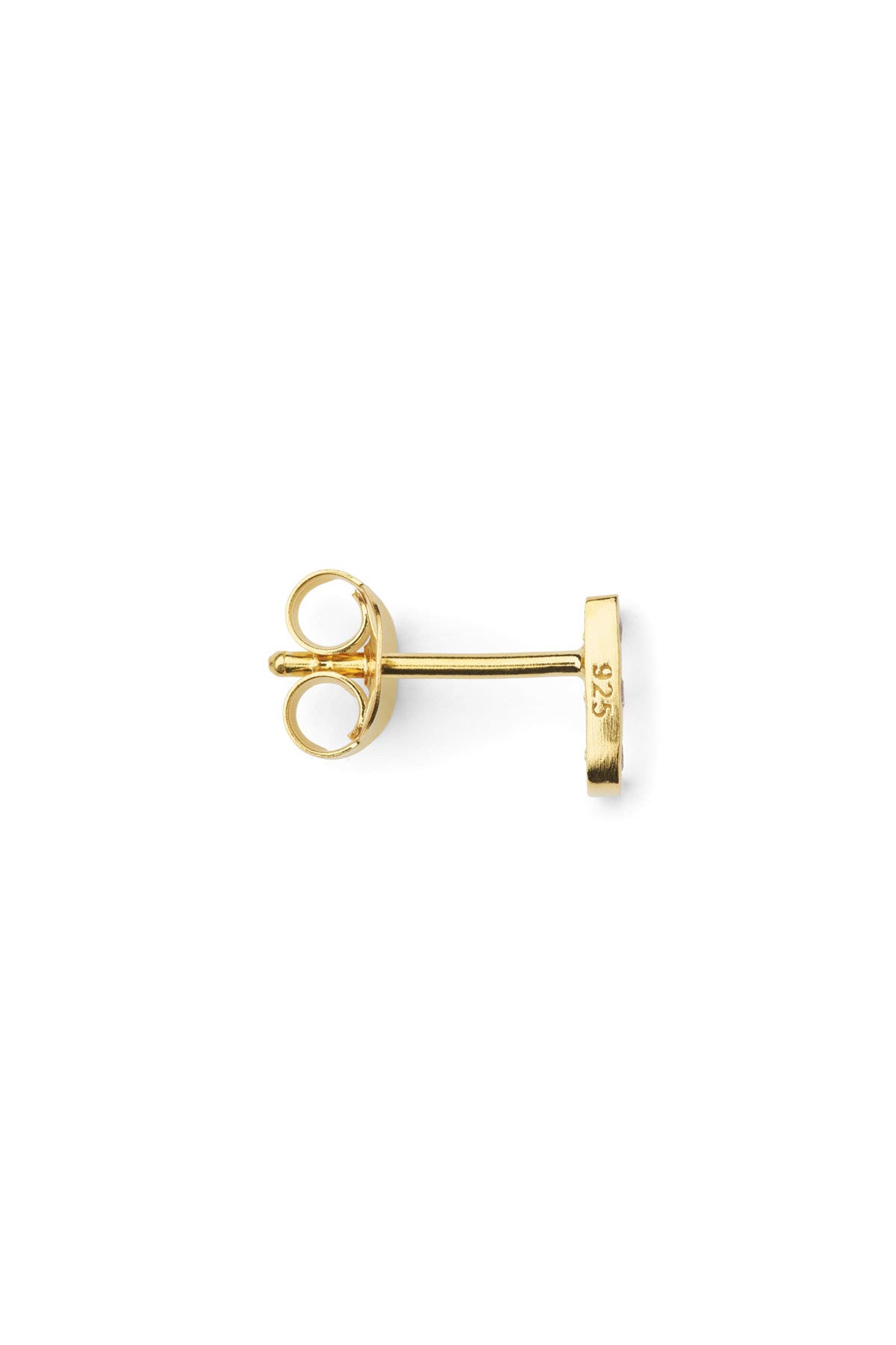 Diamond letter ear stud - Rabens Momento I Gold w/ Champaign diamond 14 - Rabens Saloner - DK