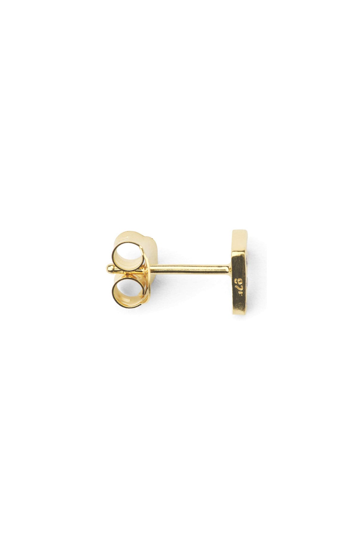 Diamond letter ear stud - Rabens Momento I Gold w/ Champaign diamond 16 - Rabens Saloner - DK
