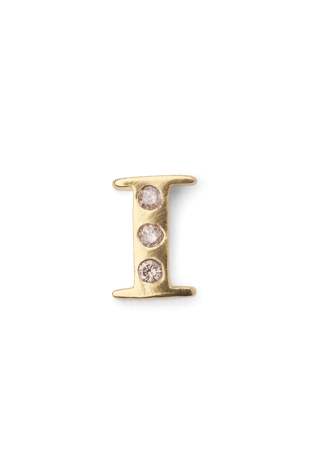 Diamond letter ear stud - Rabens Momento I Gold w/ Champaign diamond Gold w/ Champaign diamond I 21 - Rabens Saloner - DK