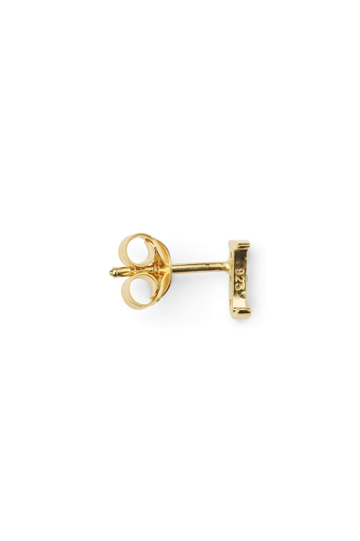 Diamond letter ear stud - Rabens Momento I Gold w/ Champaign diamond 24 - Rabens Saloner - DK