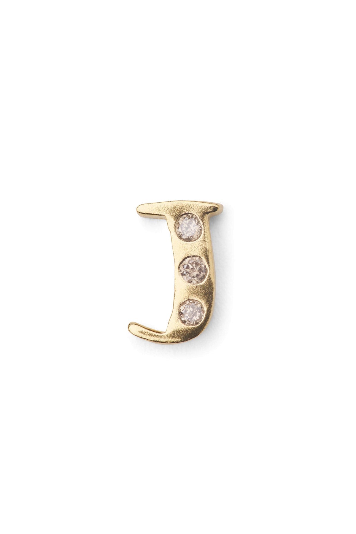 Diamond letter ear stud - Rabens Momento I Gold w/ Champaign diamond Gold w/ Champaign diamond J 23 - Rabens Saloner - DK