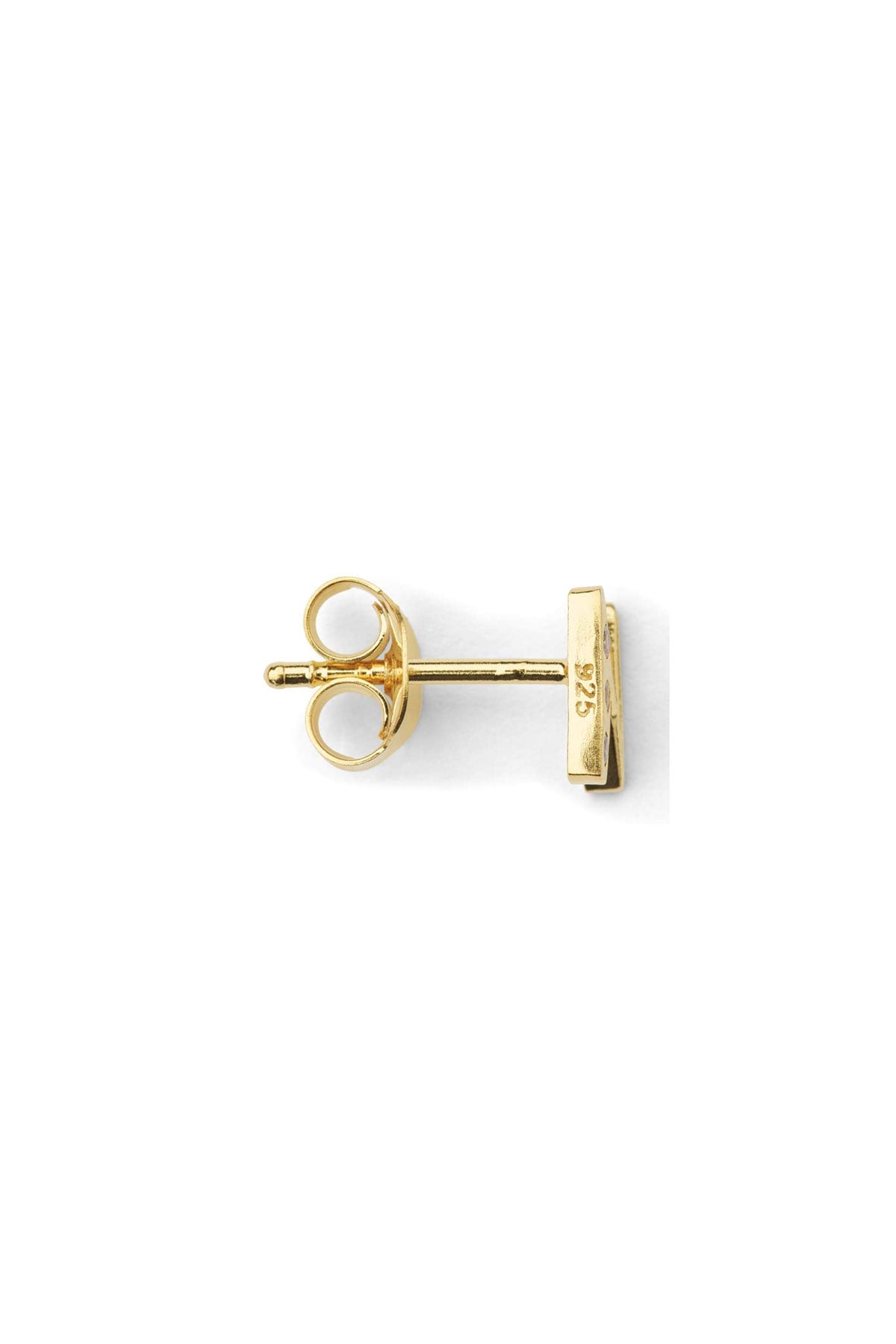 Diamond letter ear stud - Rabens Momento I Gold w/ Champaign diamond