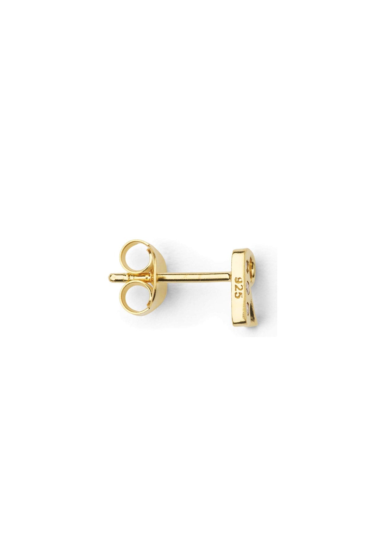 Diamond letter ear stud - Rabens Momento I Gold w/ Champaign diamond