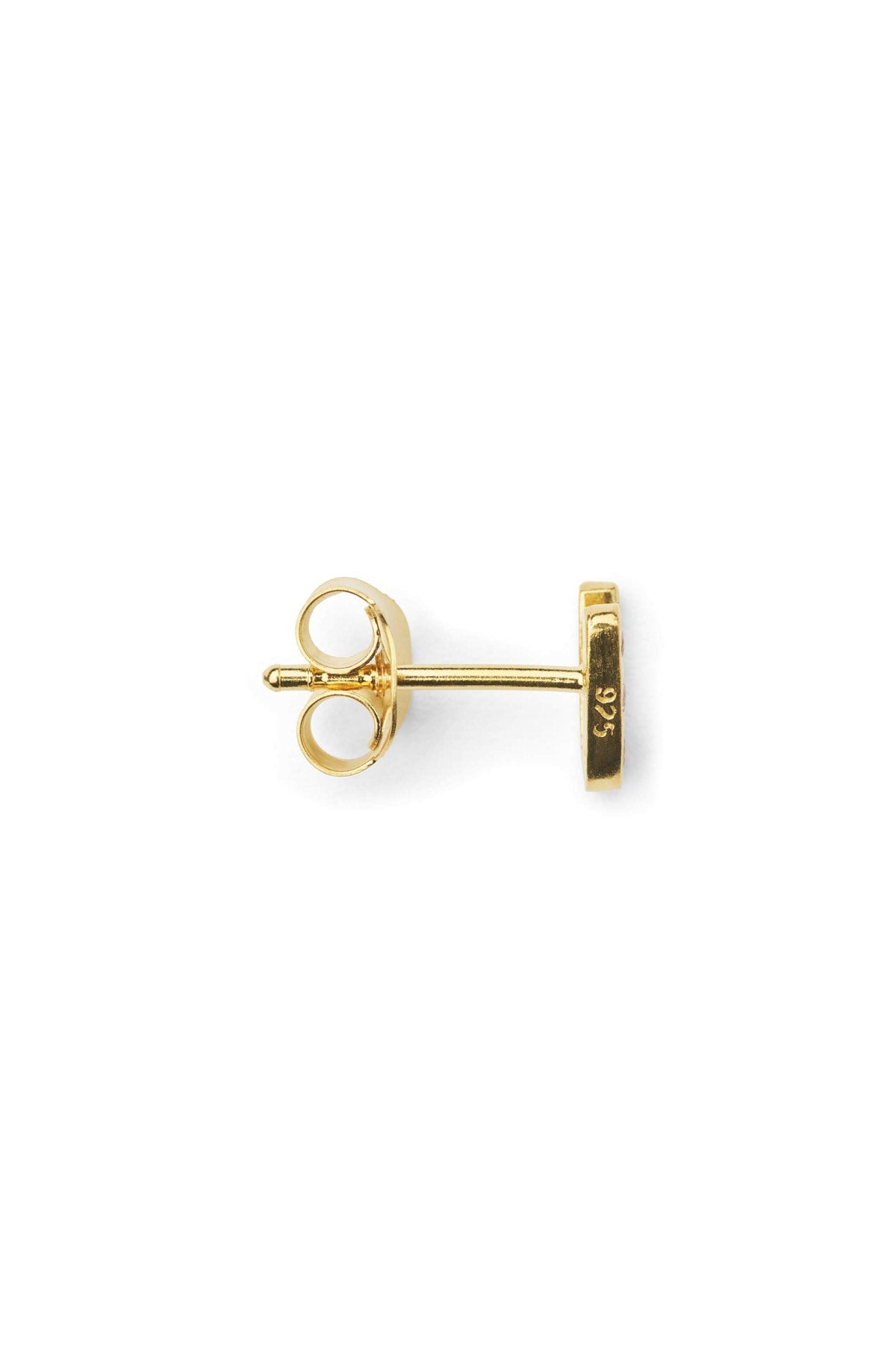 Diamond letter ear stud - Rabens Momento I Gold w/ Champaign diamond