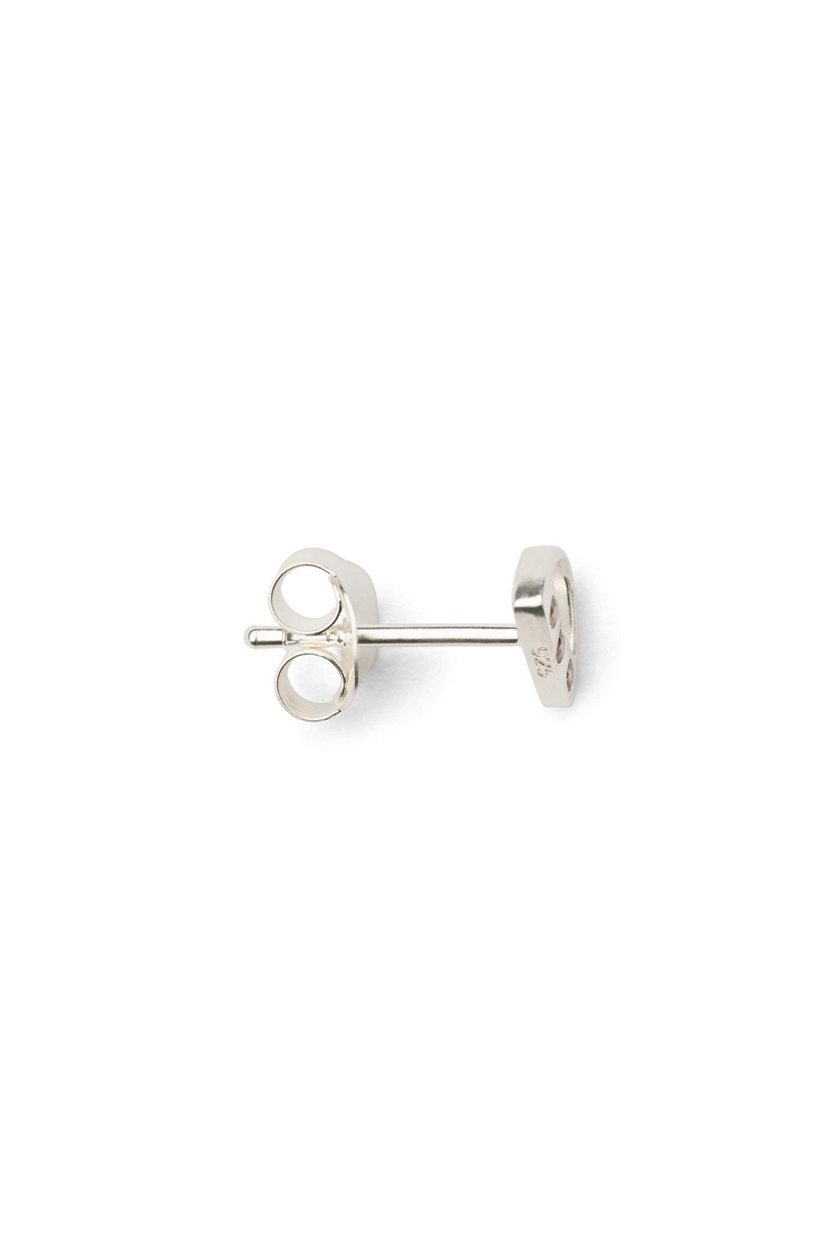 Diamond letter ear stud - Rabens Momento I Silver w/ Champagne diamond 14 - Rabens Saloner - DK
