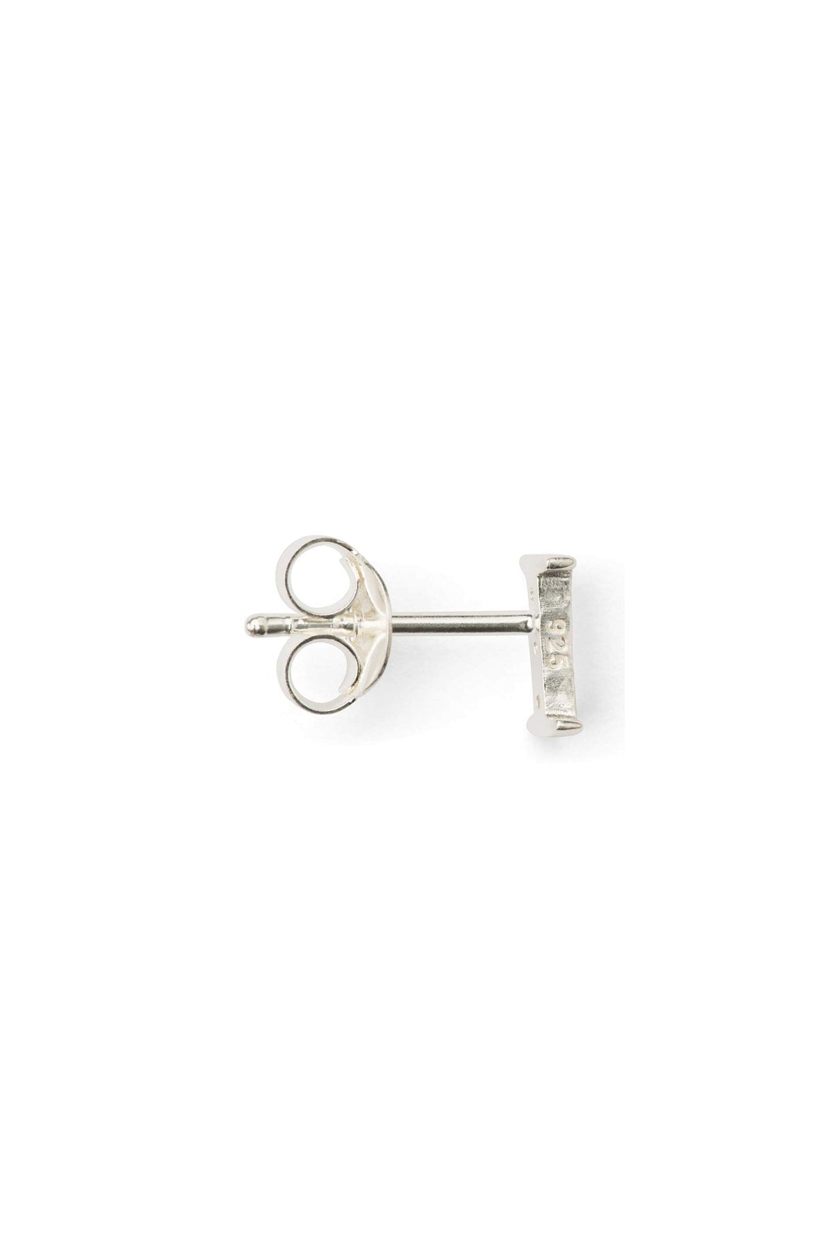 Diamond letter ear stud - Rabens Momento I Silver w/ Champaign diamond 22 - Rabens Saloner - DK