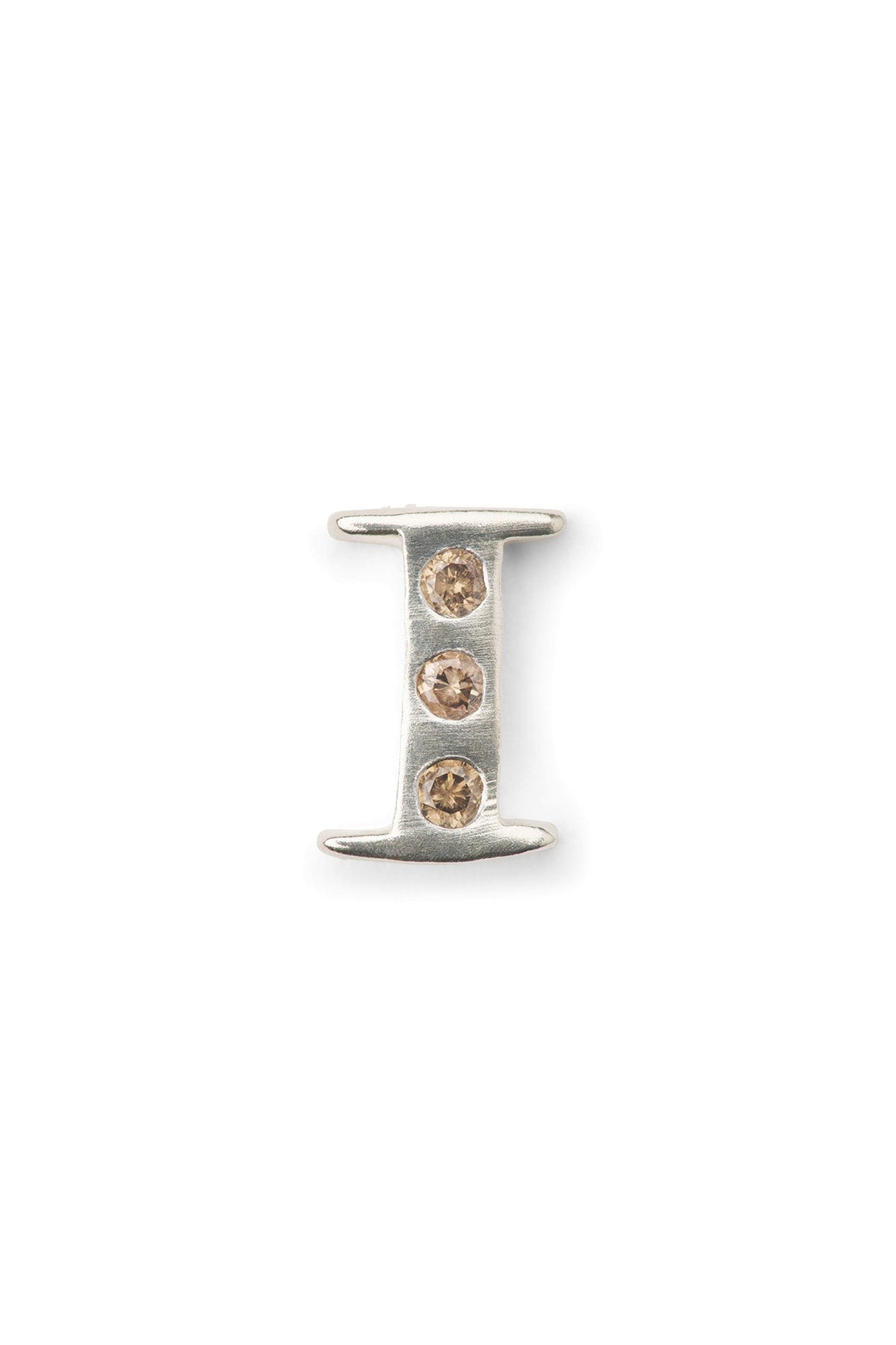 Diamond letter ear stud - Rabens Momento I Silver w/ Champaign diamond Silver w/ Champaign diamond I 21 - Rabens Saloner - DK