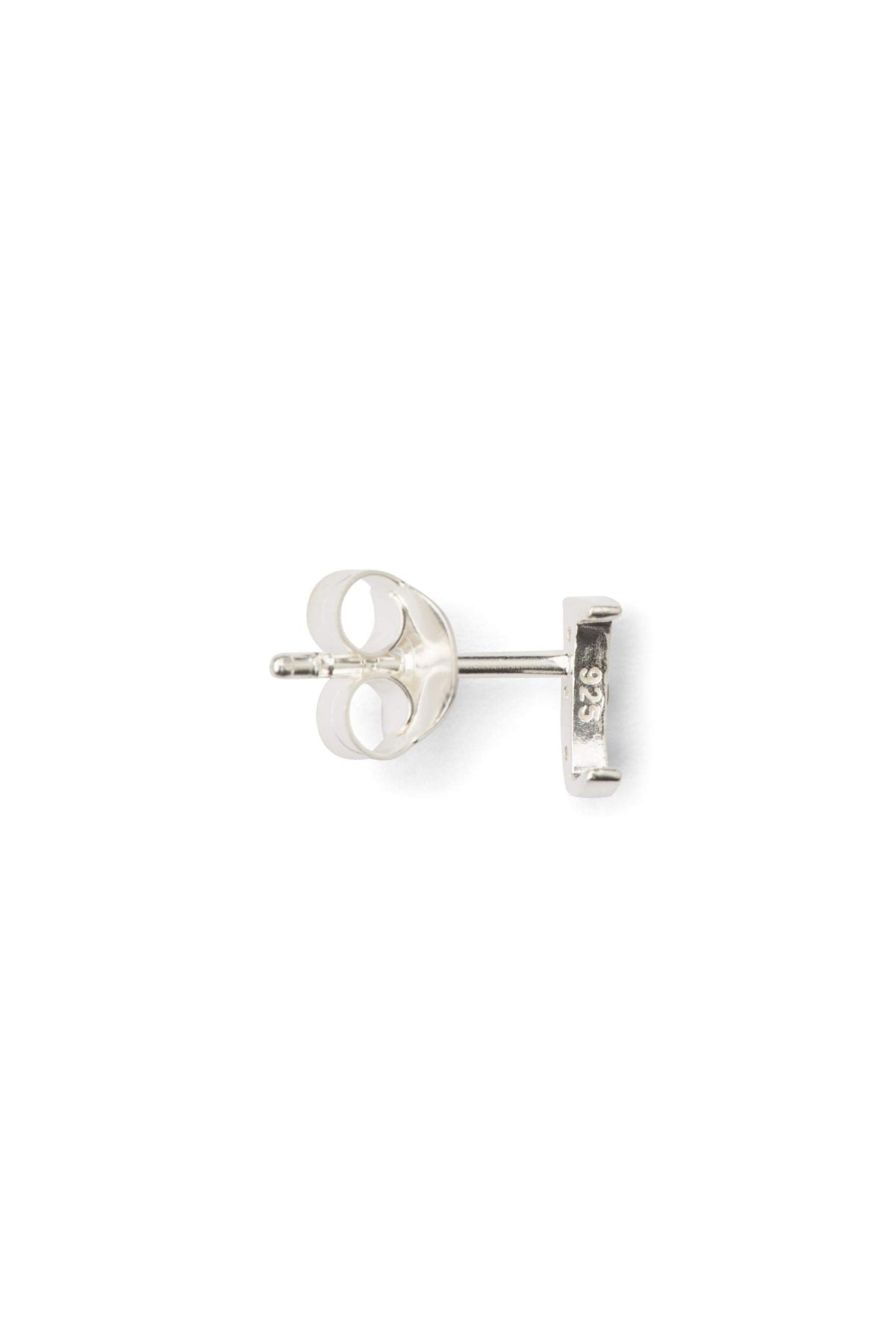 Diamond letter ear stud - Rabens Momento I Silver w/ Champaign diamond 24 - Rabens Saloner - DK