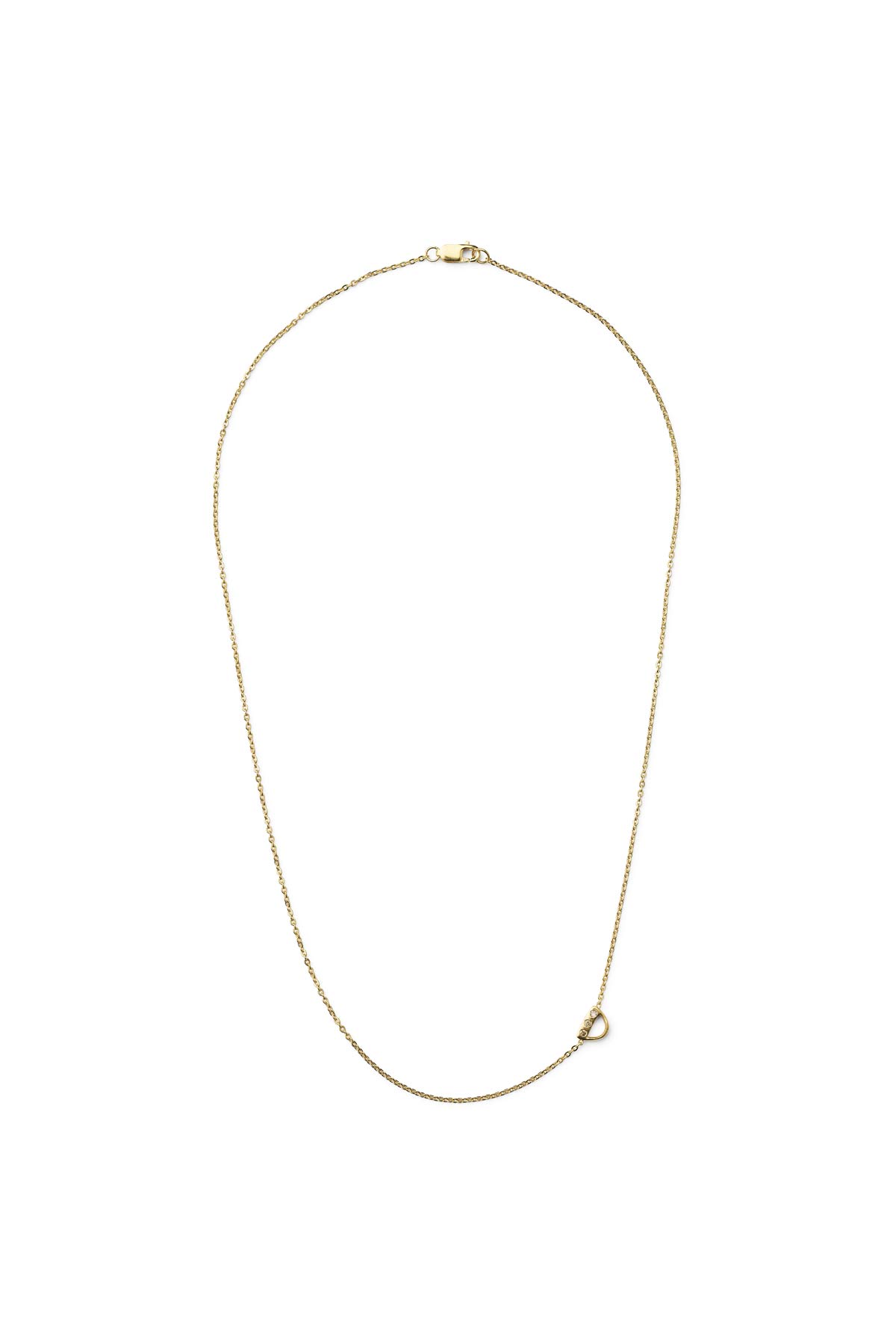 Diamond letter necklace - Rabens Momento I Gold w/ Champaign diamond 14 - Rabens Saloner - DK