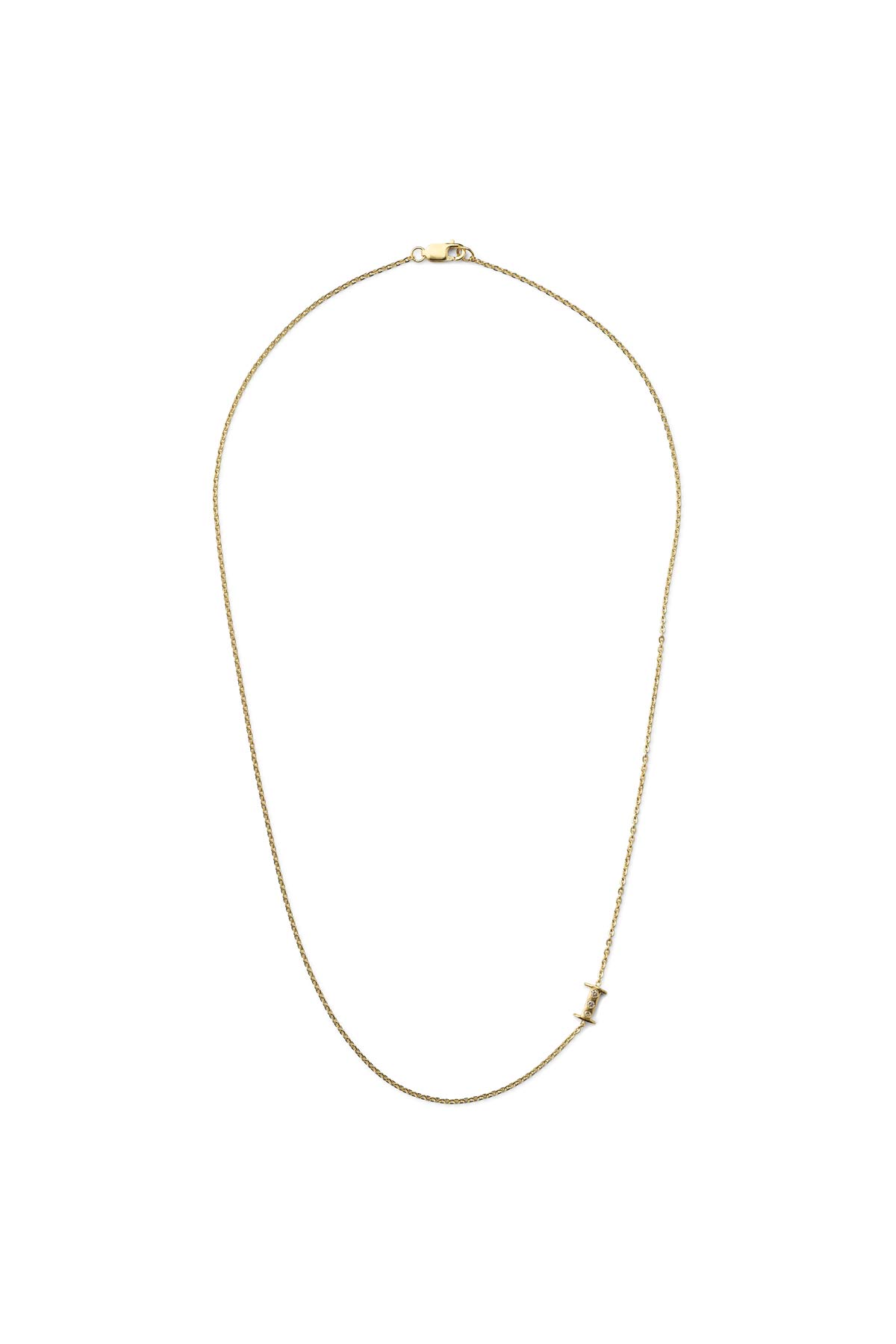 Diamond letter necklace - Rabens Momento I Gold w/ Champaign diamond 24 - Rabens Saloner - DK