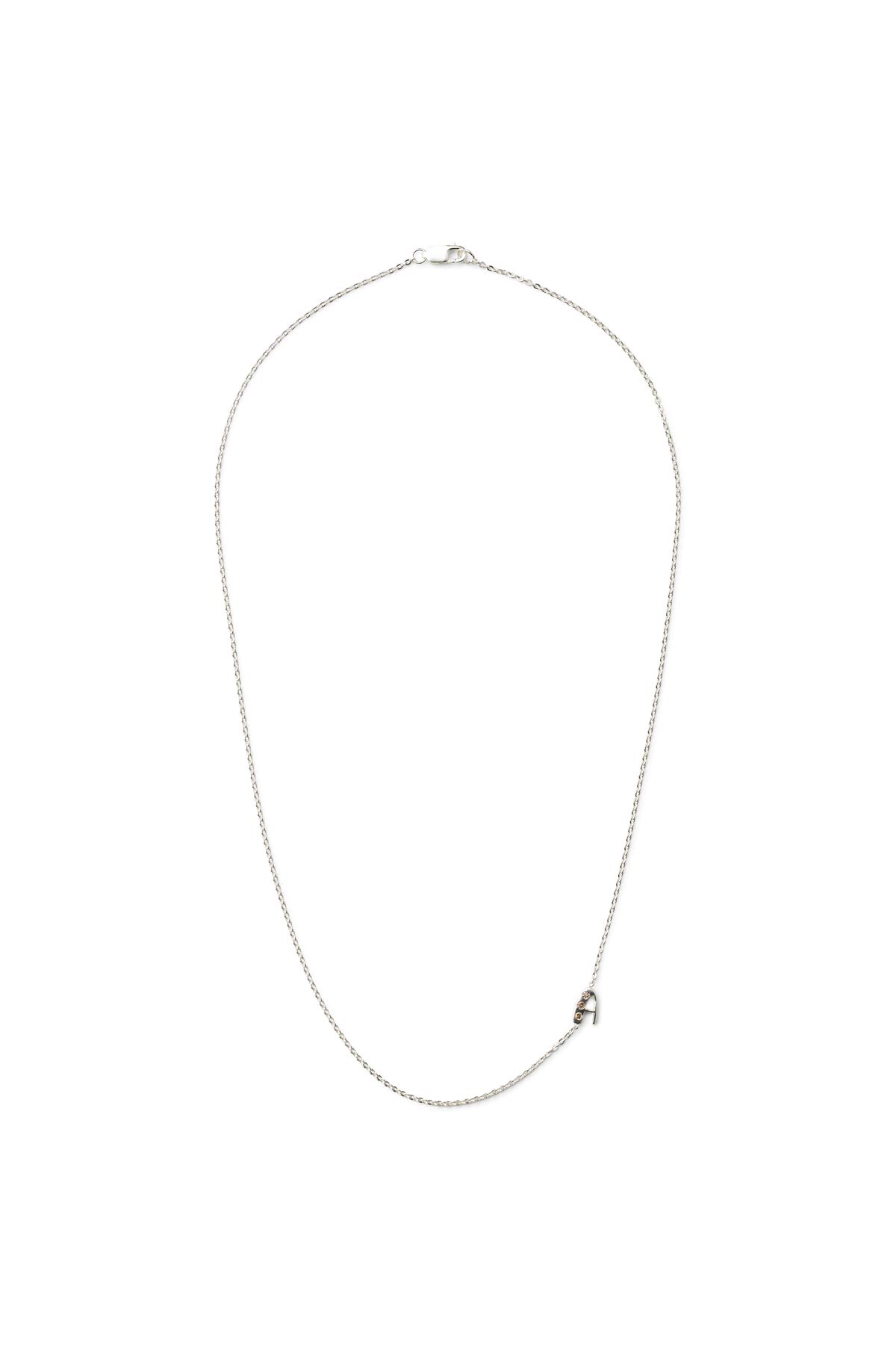 Diamond letter necklace - Rabens Momento I Silver w/ Champaign diamond 9 - Rabens Saloner - DK