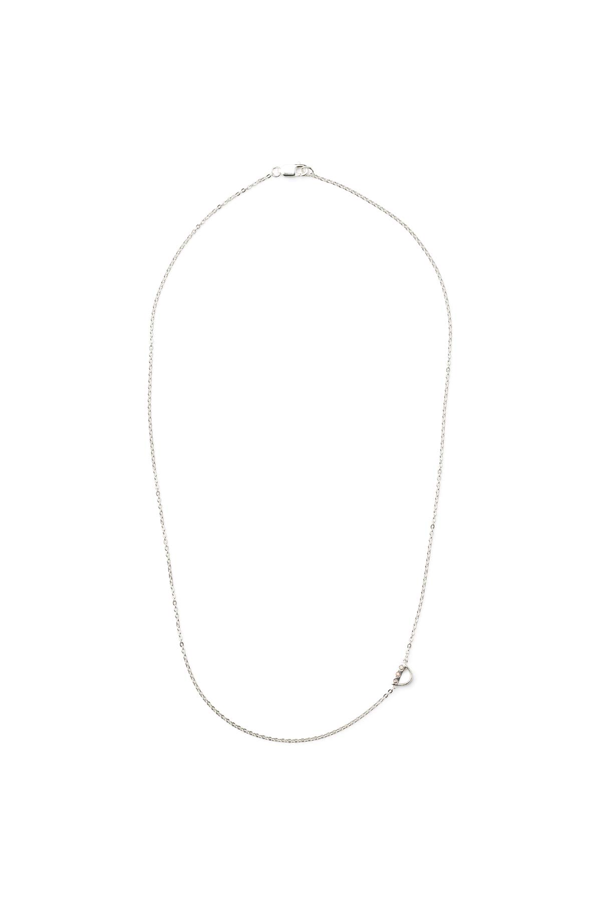 Diamond letter necklace - Rabens Momento I Silver w/ Champaign diamond 15 - Rabens Saloner - DK