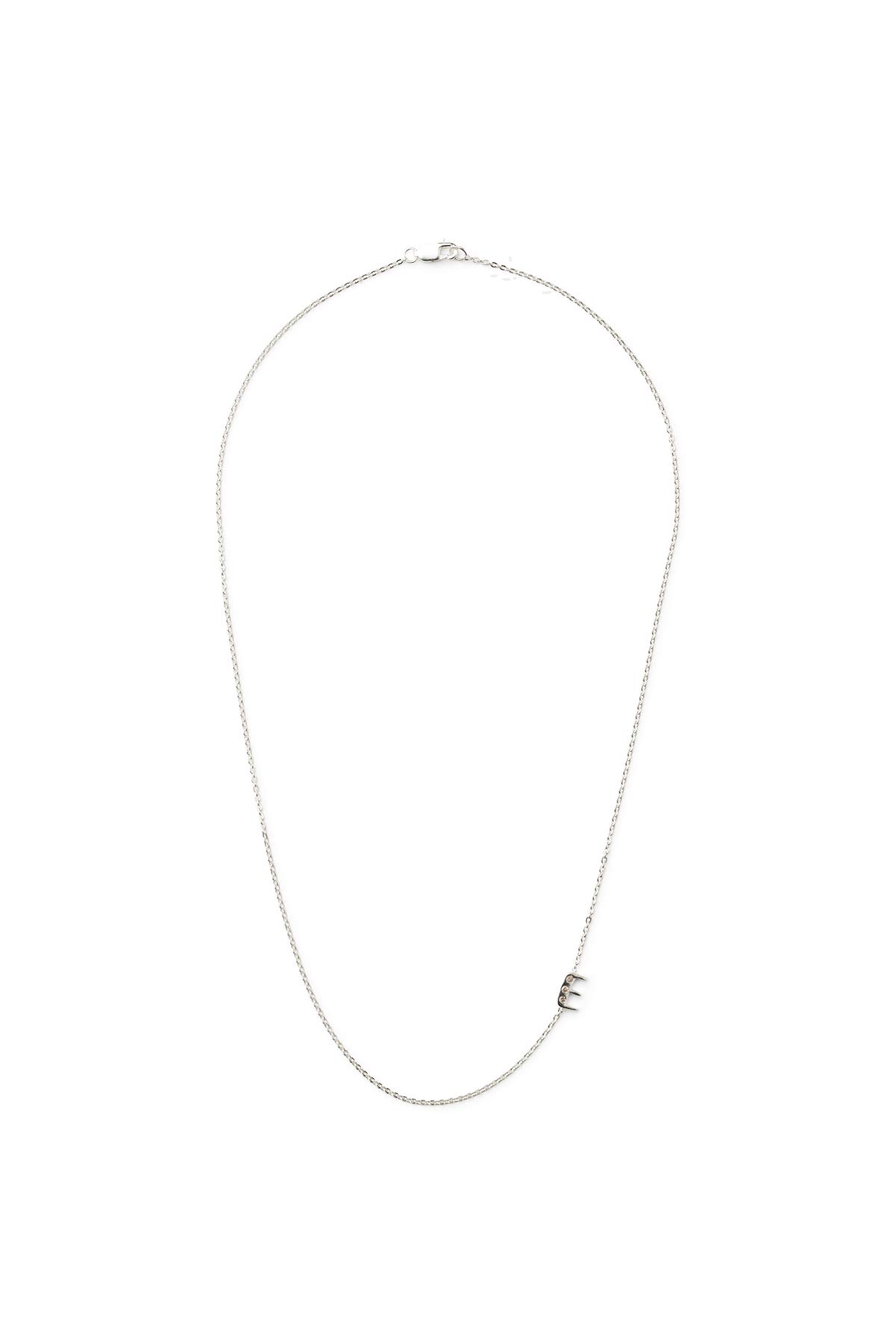 Diamond letter necklace - Rabens Momento I Silver w/ Champaign diamond 17 - Rabens Saloner - DK