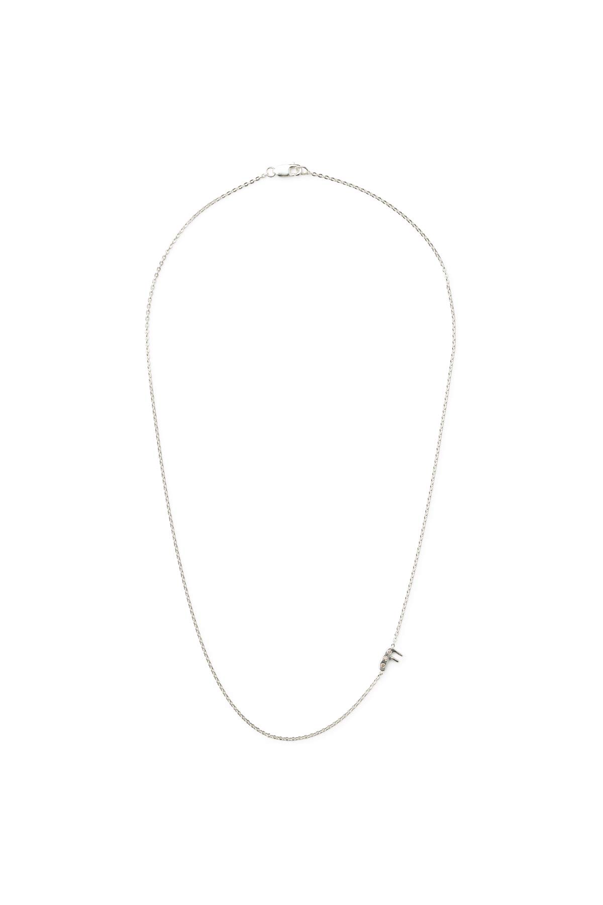 Diamond letter necklace - Rabens Momento I Silver w/ Champaign diamond 19 - Rabens Saloner - DK