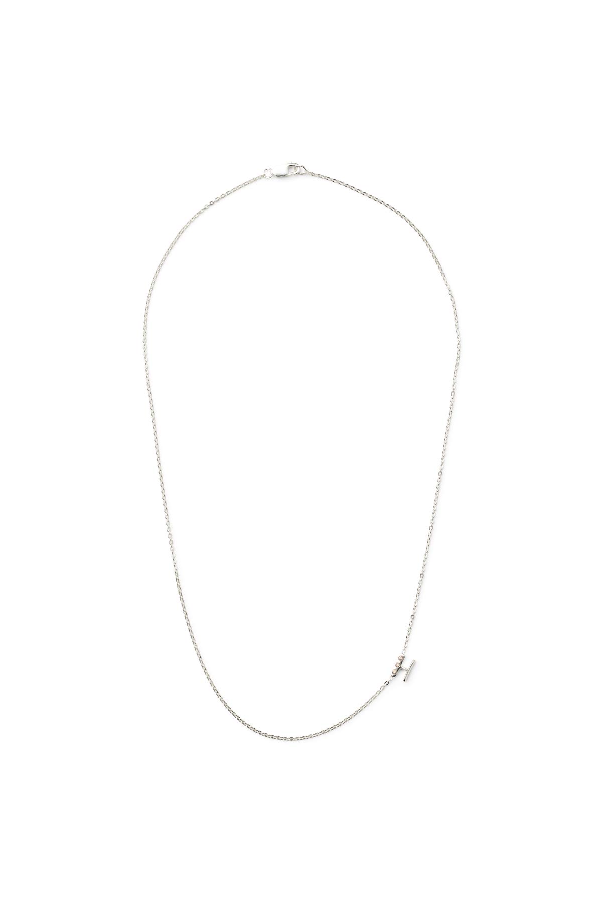 Diamond letter necklace - Rabens Momento I Silver w/ Champaign diamond 23 - Rabens Saloner - DK