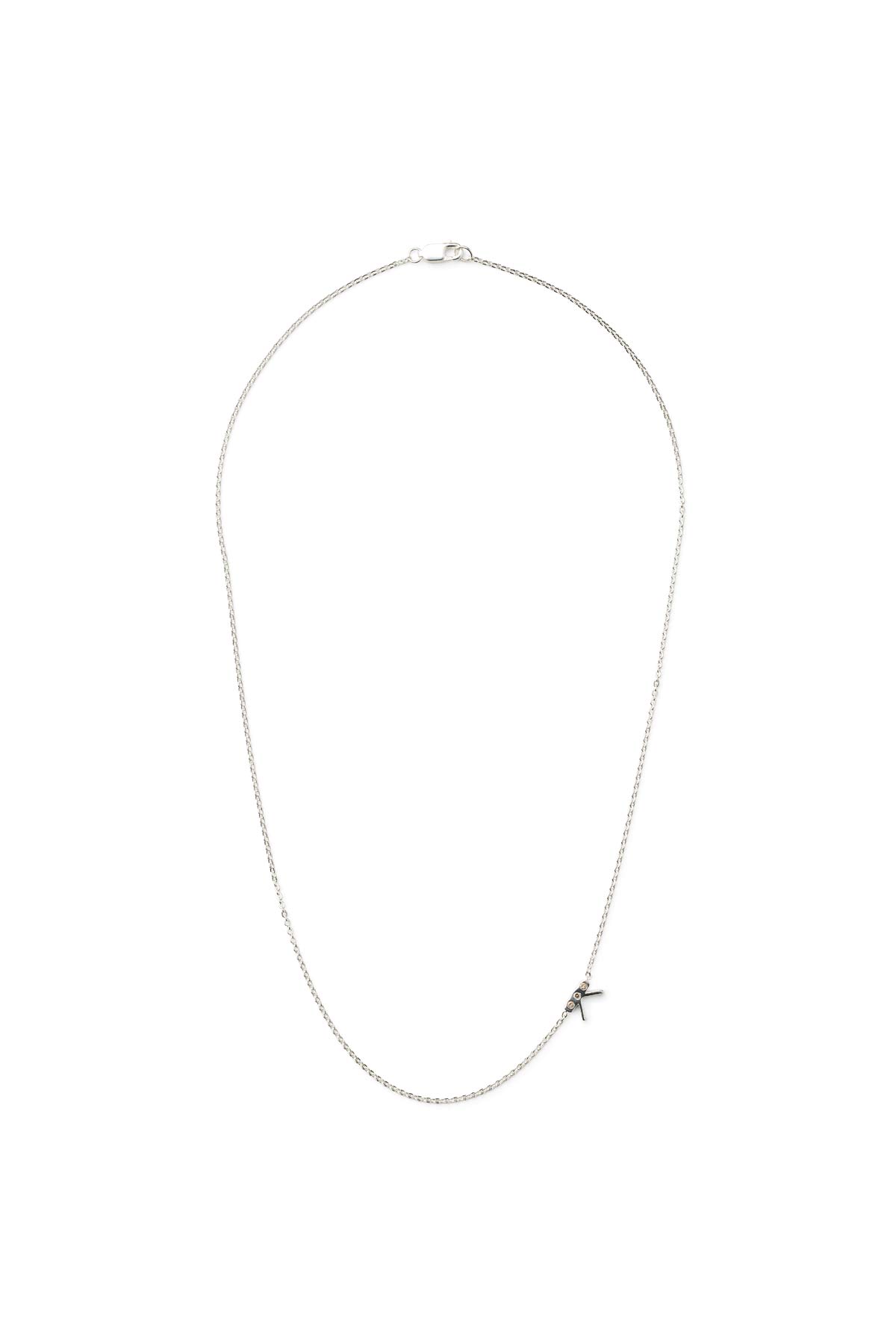 Diamond letter necklace - Rabens Momento I Silver w/ Champaign diamond