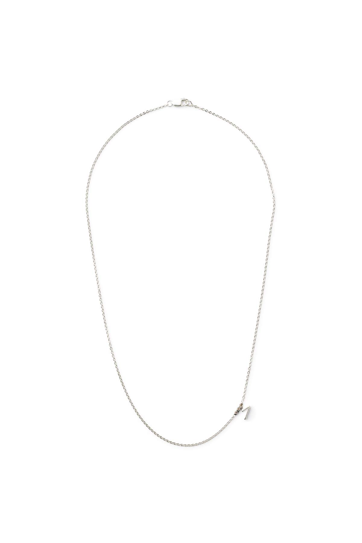 Diamond letter necklace - Rabens Momento I Silver w/ Champaign diamond 5 - Rabens Saloner - DK