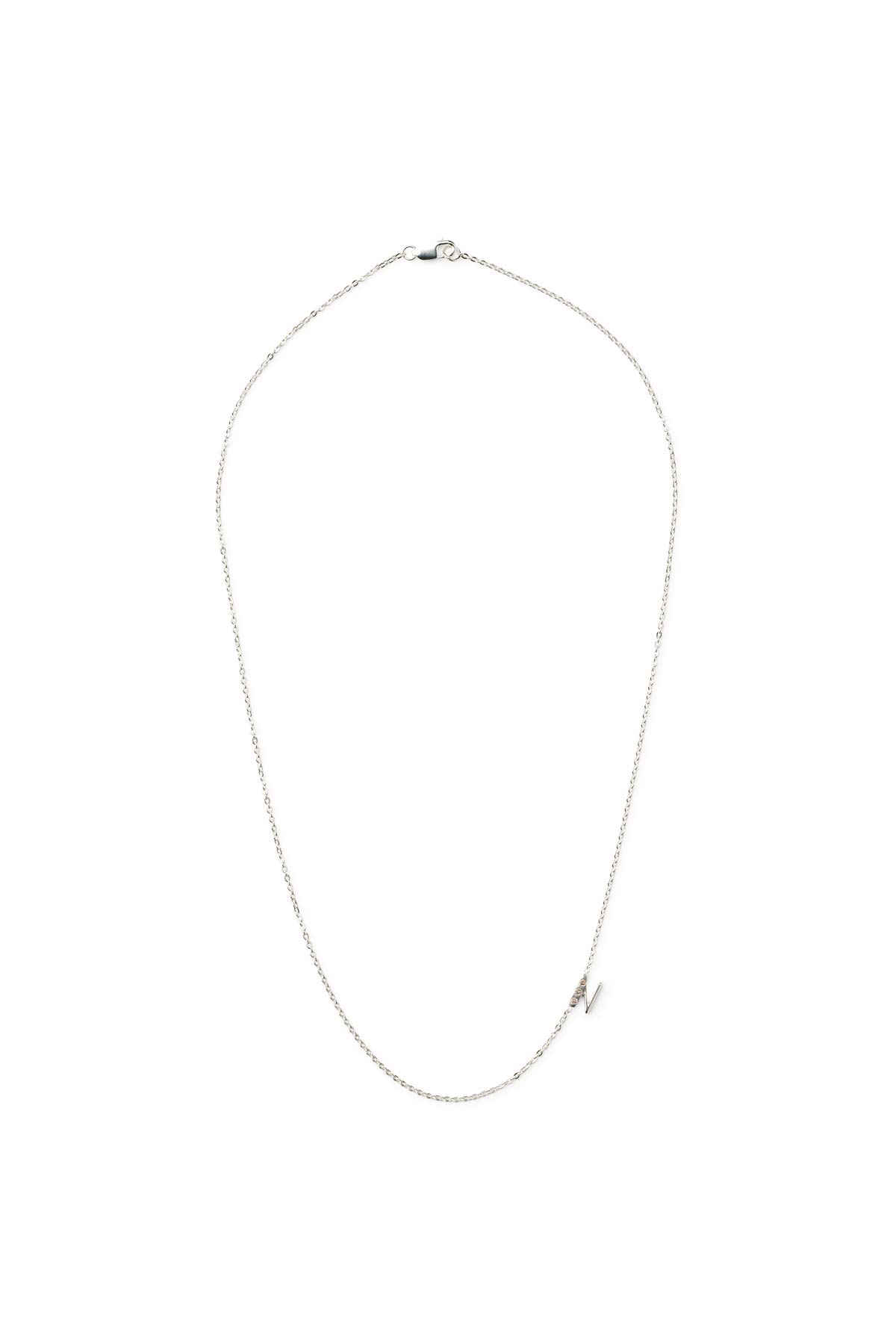 Diamond letter necklace - Rabens Momento I Silver w/ Champaign diamond