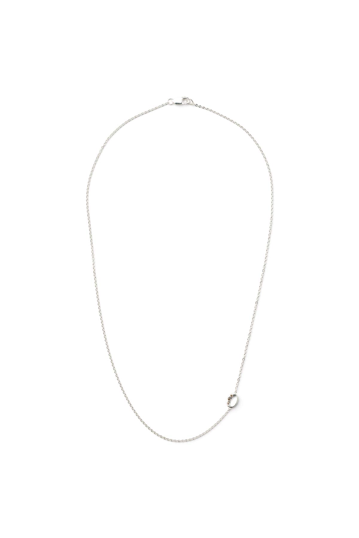 Diamond letter necklace - Rabens Momento I Silver w/ Champaign diamond