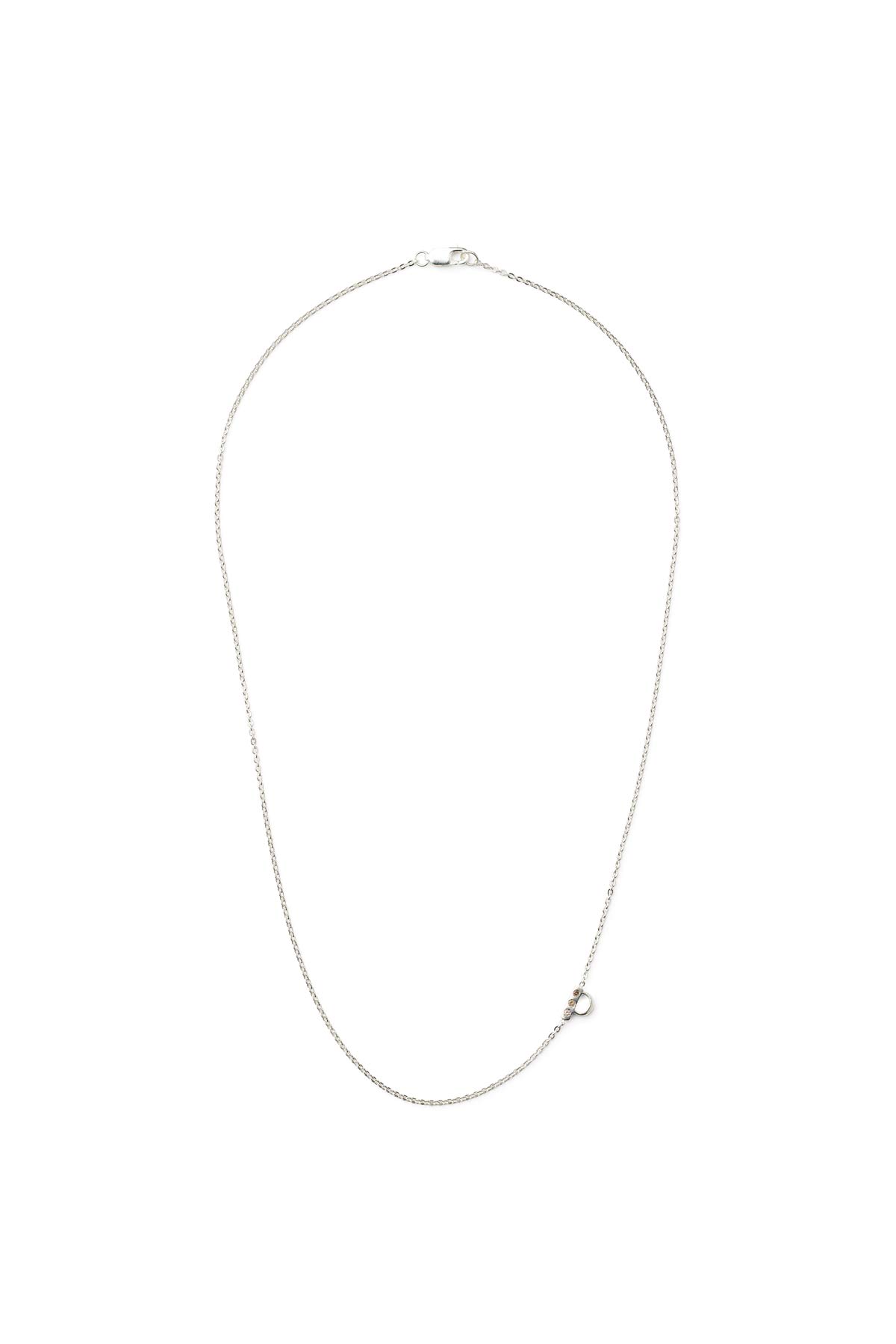 Diamond letter necklace - Rabens Momento I Silver w/ Champaign diamond