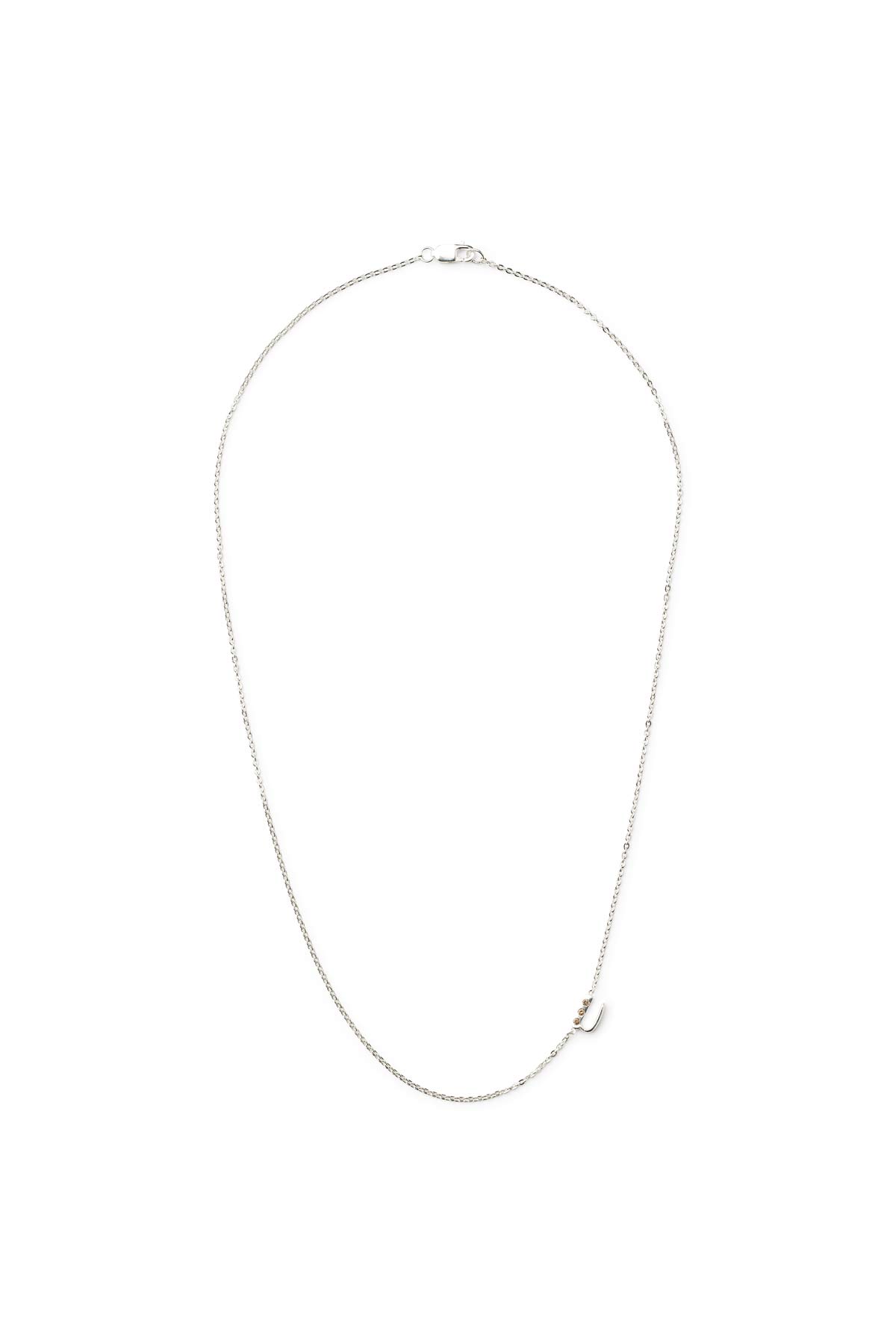 Diamond letter necklace - Rabens Momento I Silver w/ Champaign diamond
